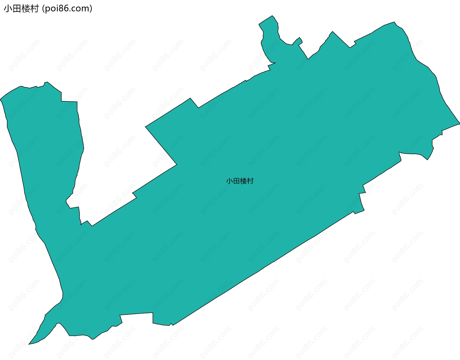 小田楼村边界地图