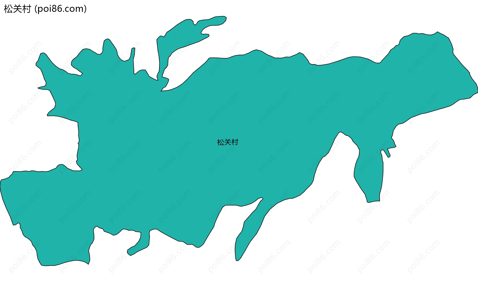 松关村边界地图