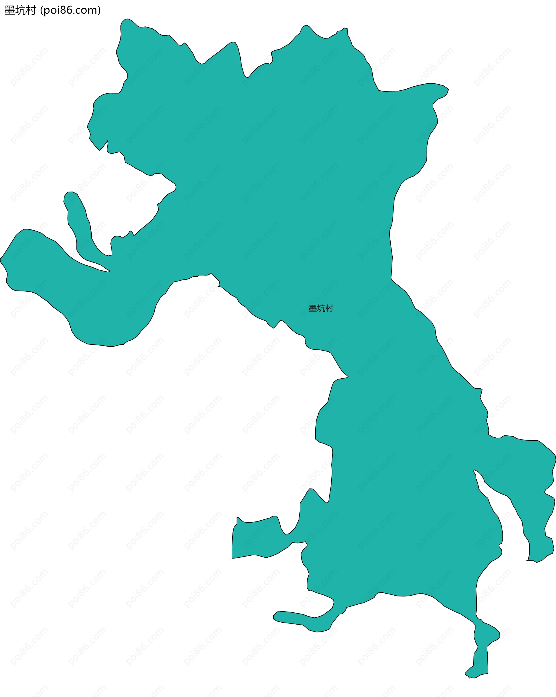 墨坑村边界地图