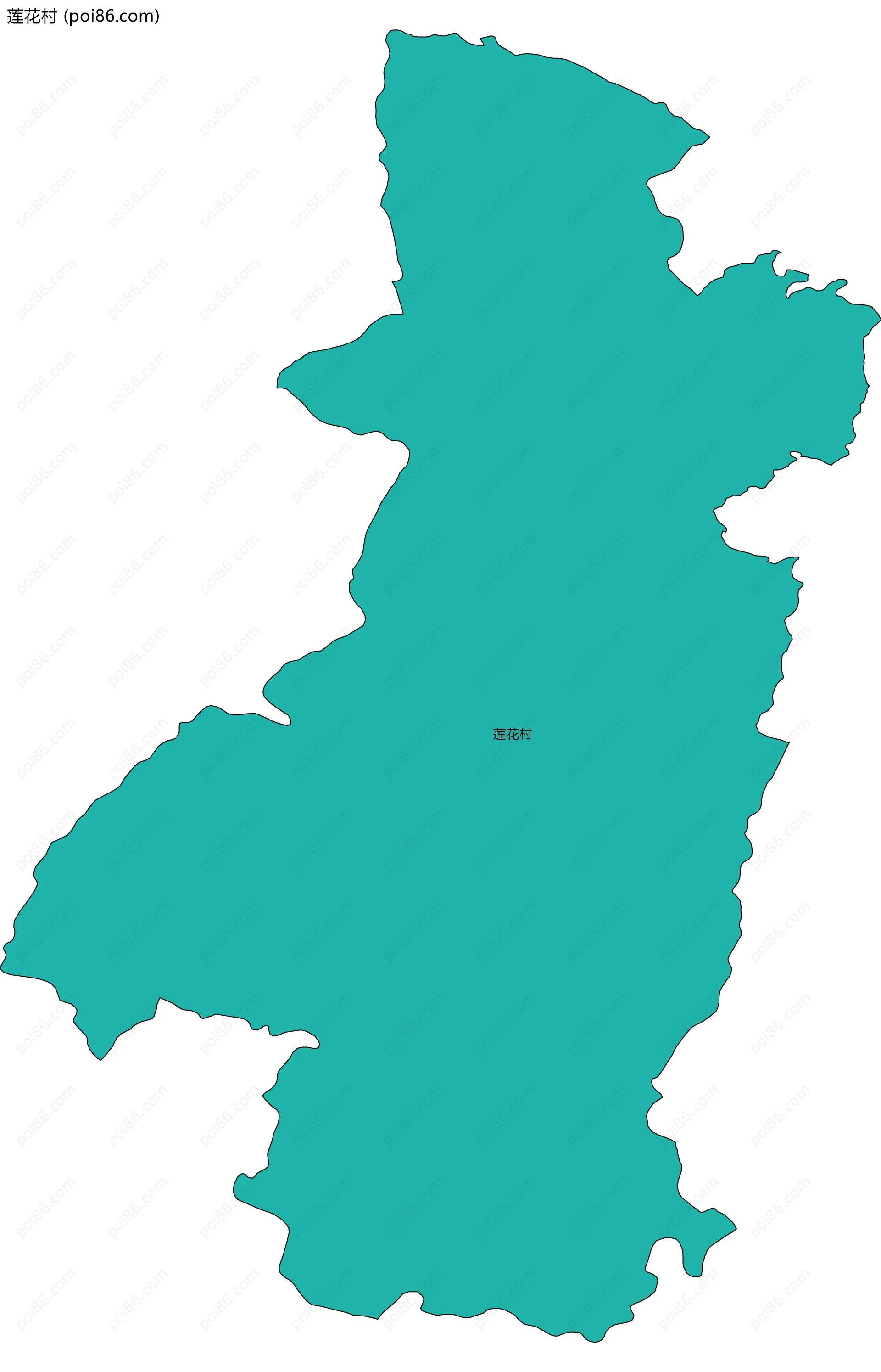 莲花村边界地图