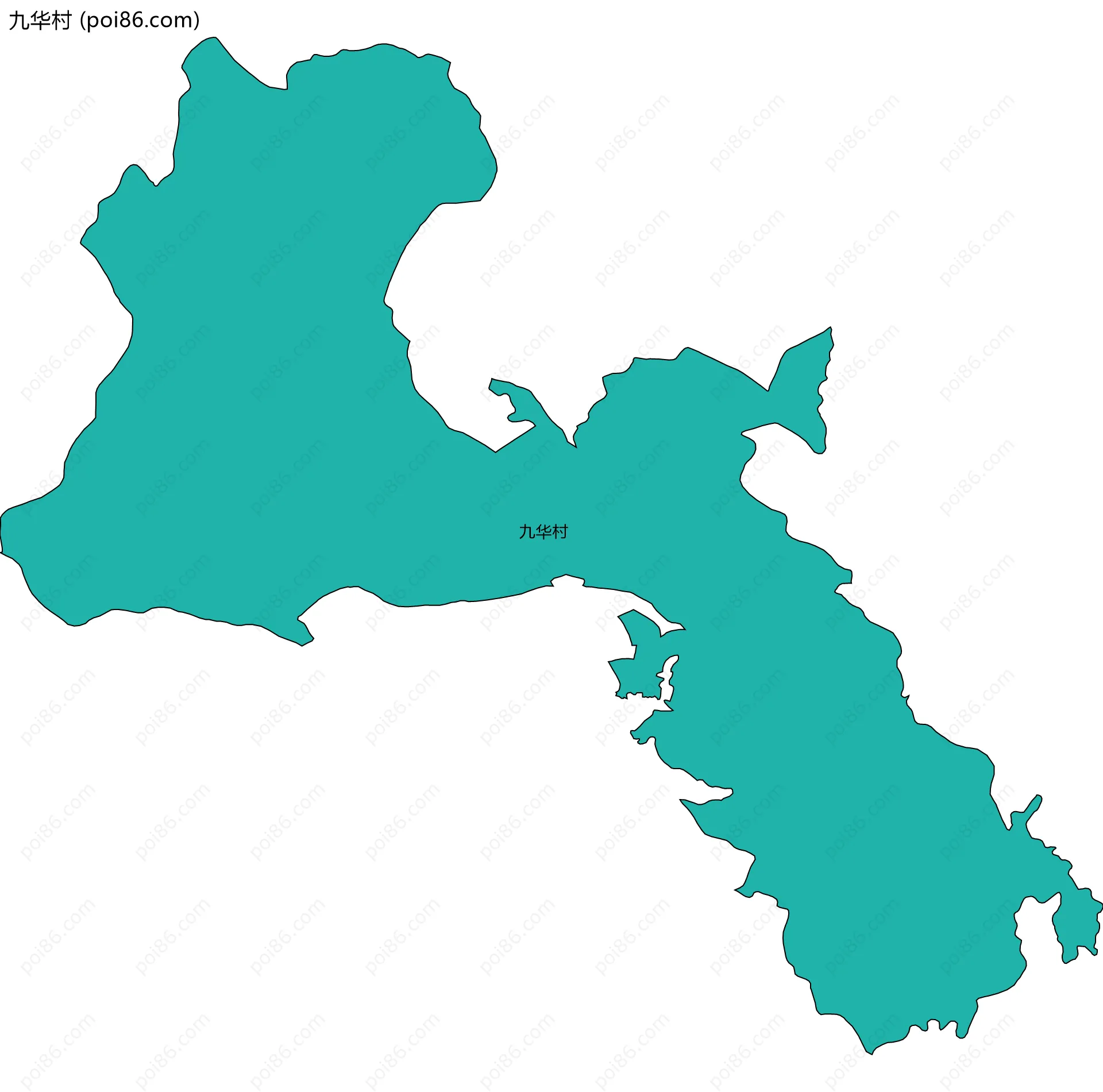 九华村边界地图