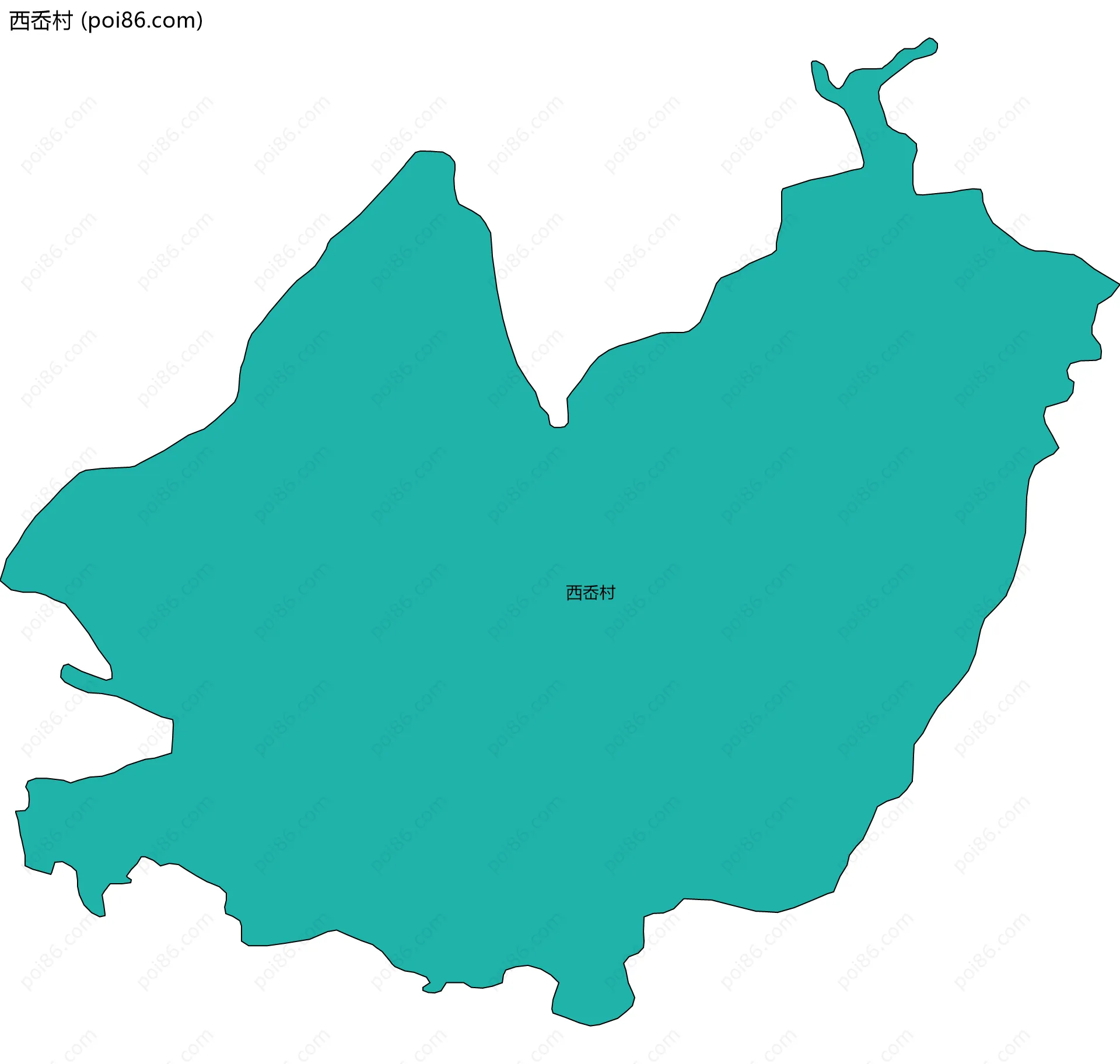 西岙村边界地图