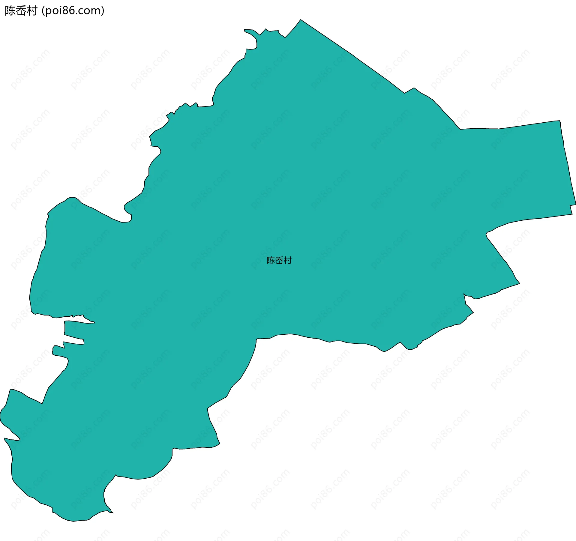 陈岙村边界地图