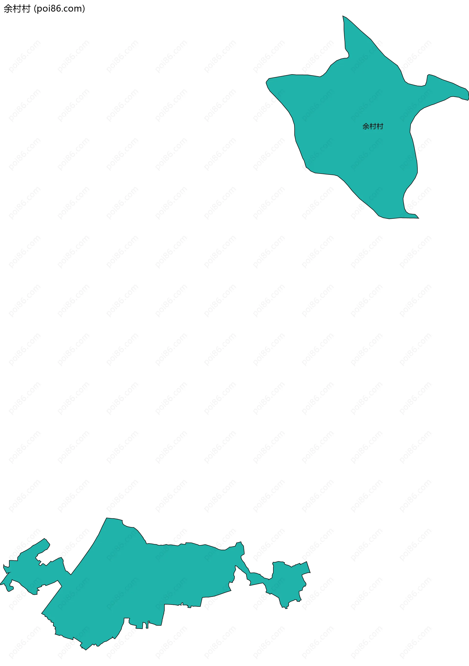 余村村边界地图