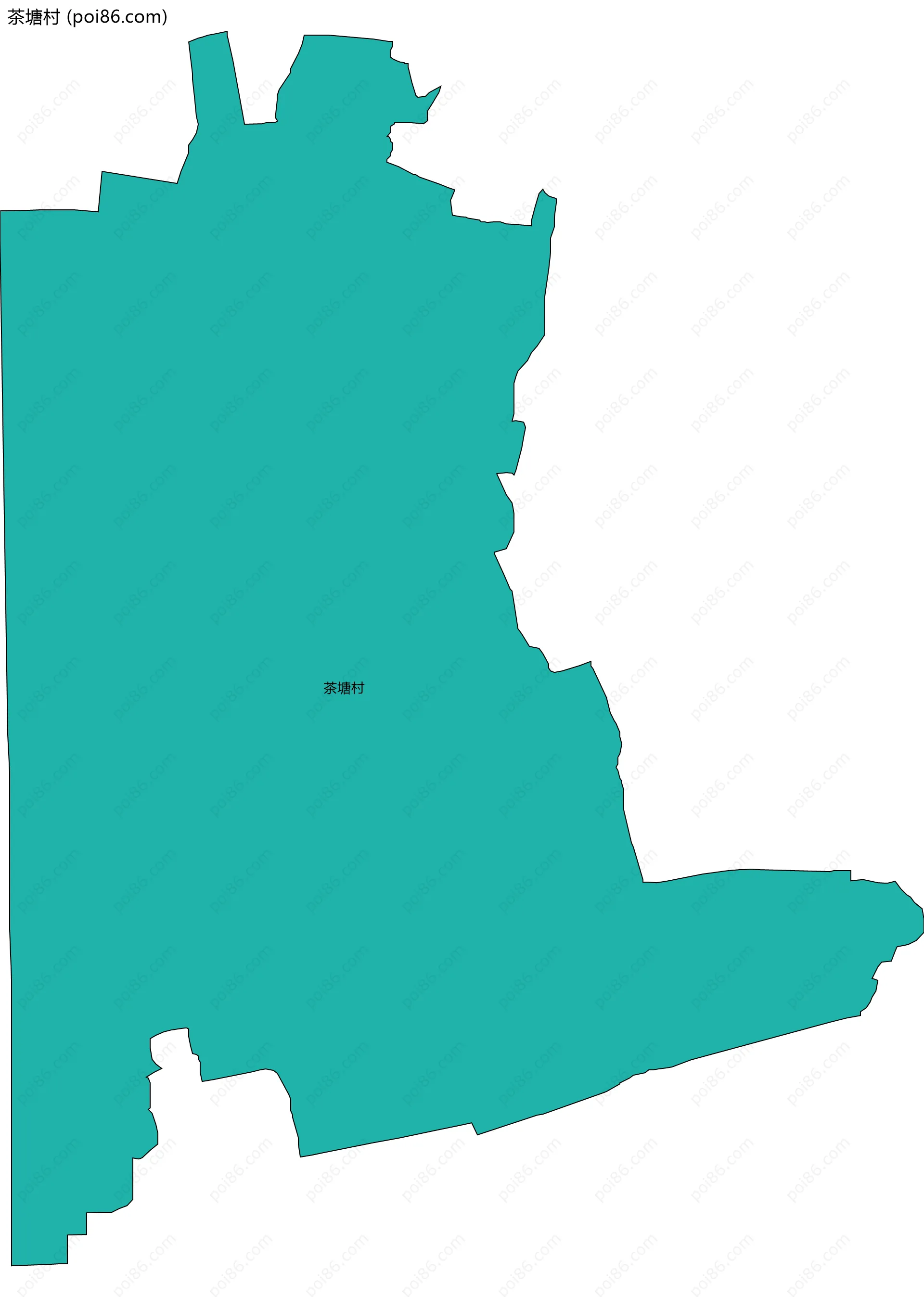 茶塘村边界地图