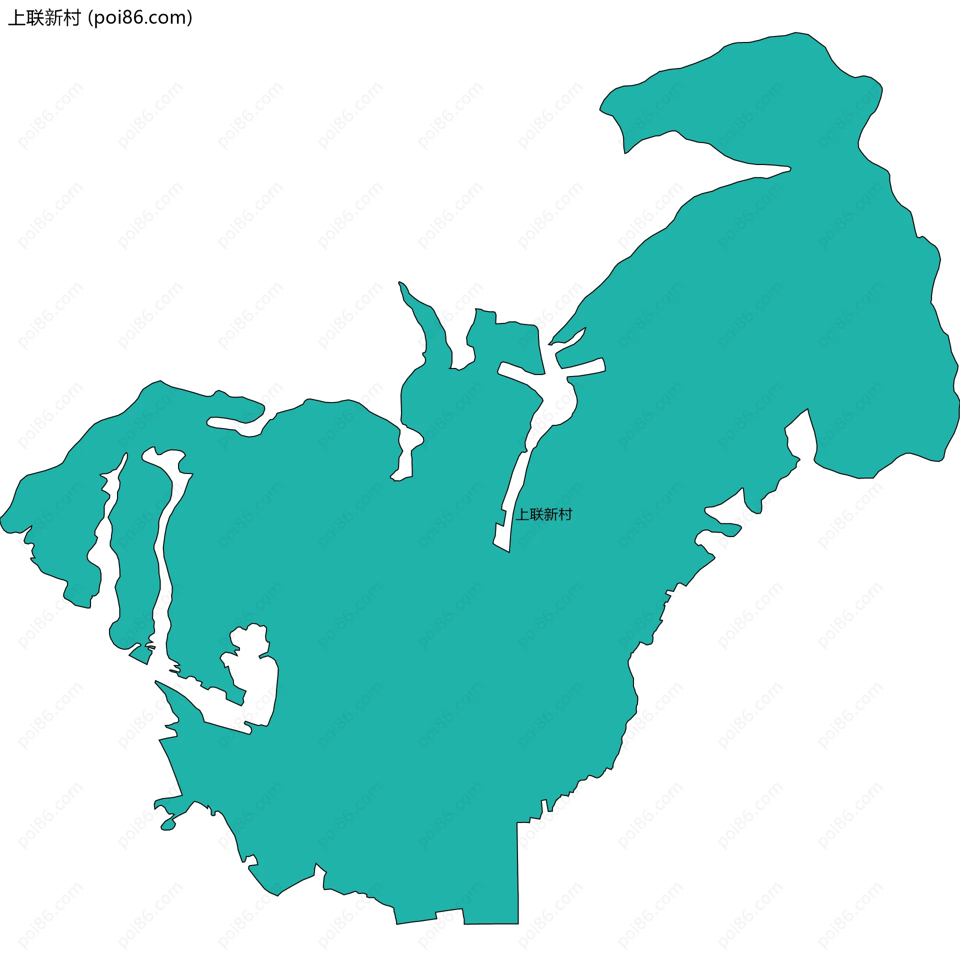 上联新村边界地图