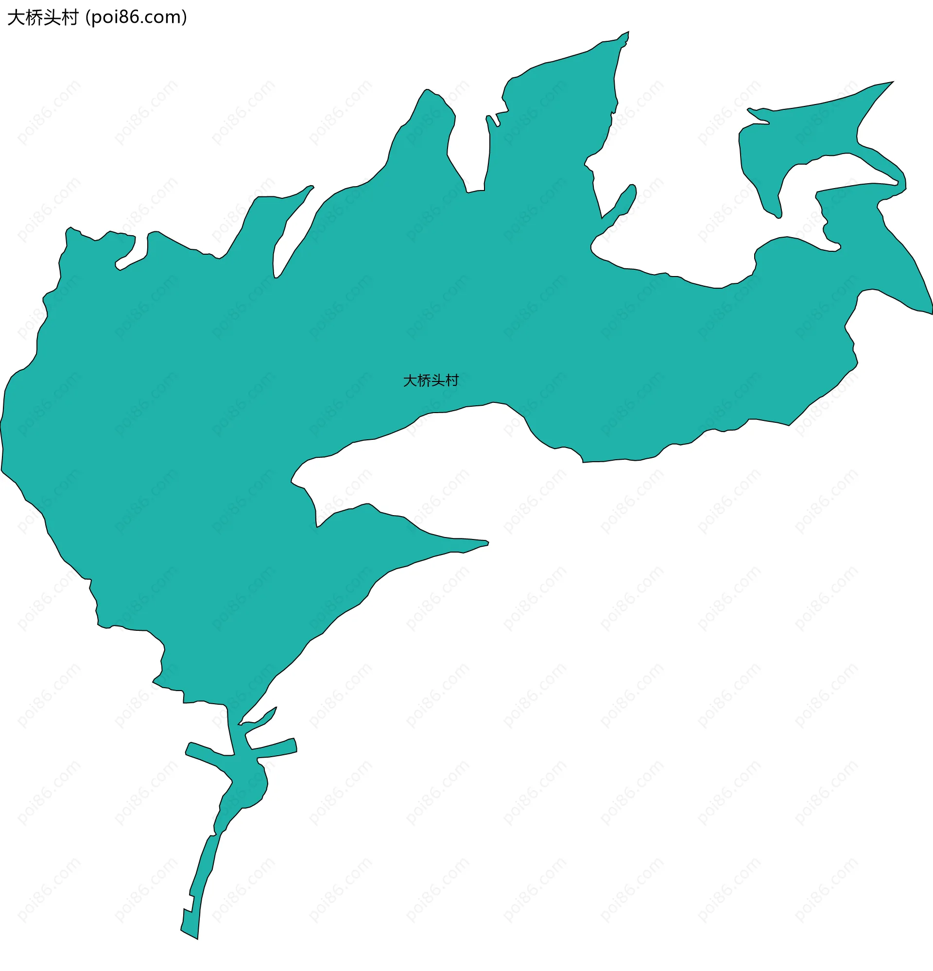 大桥头村边界地图