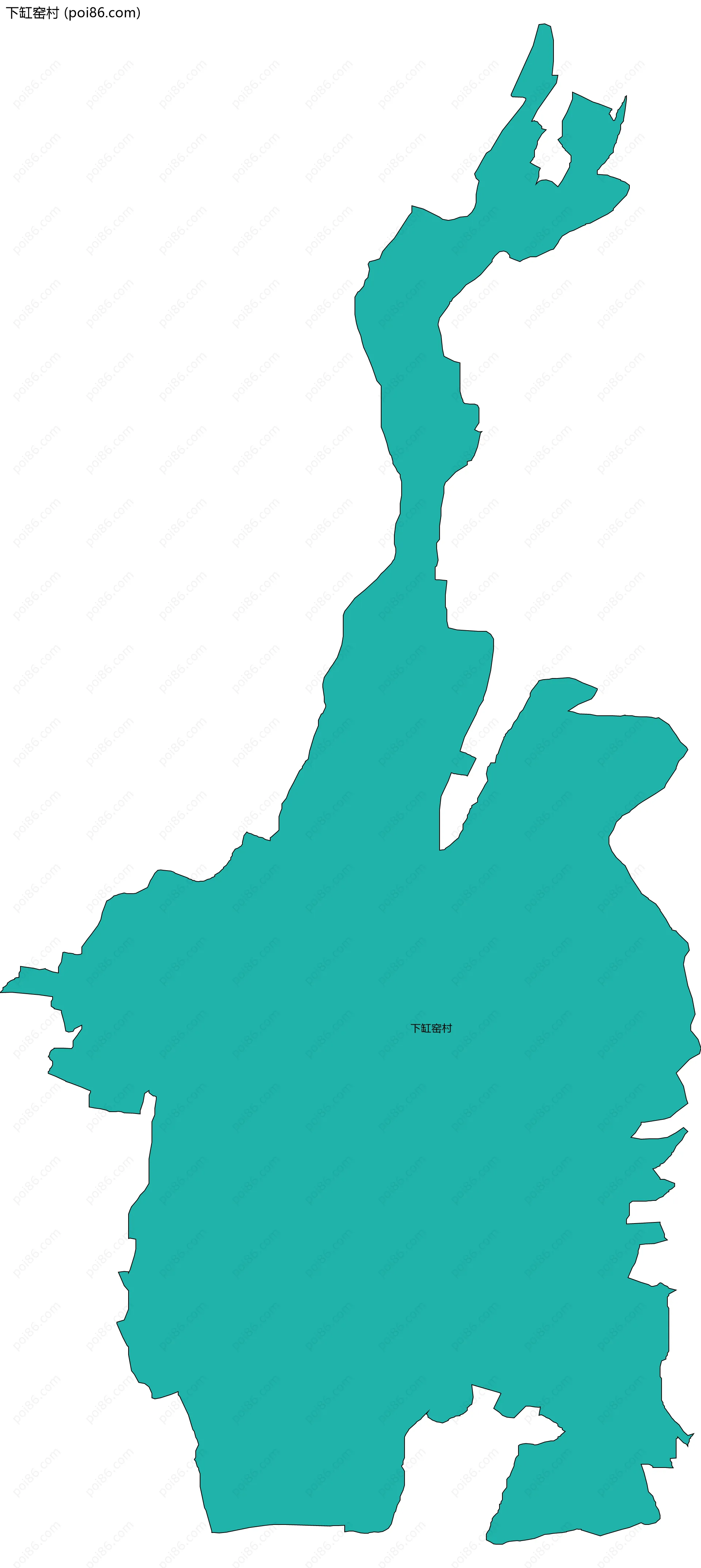 下缸窑村边界地图