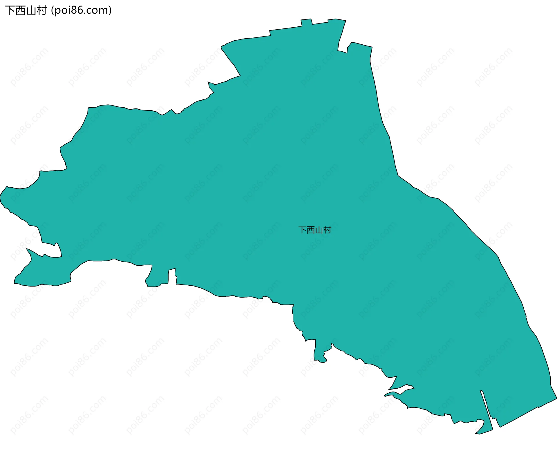 下西山村边界地图