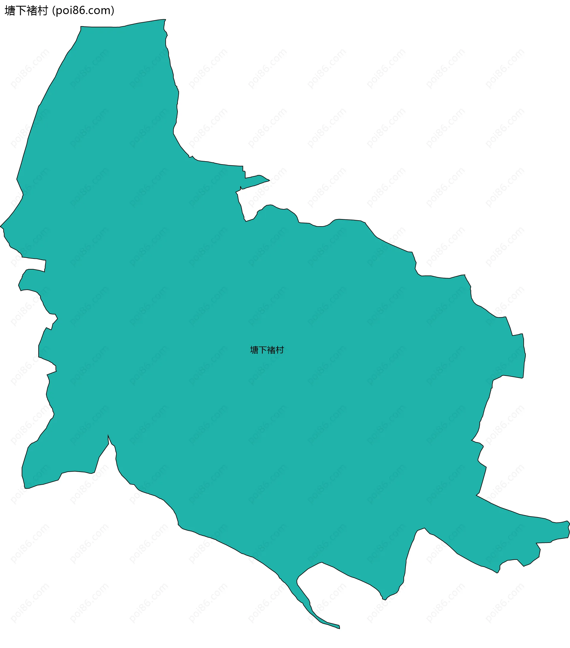 塘下褚村边界地图