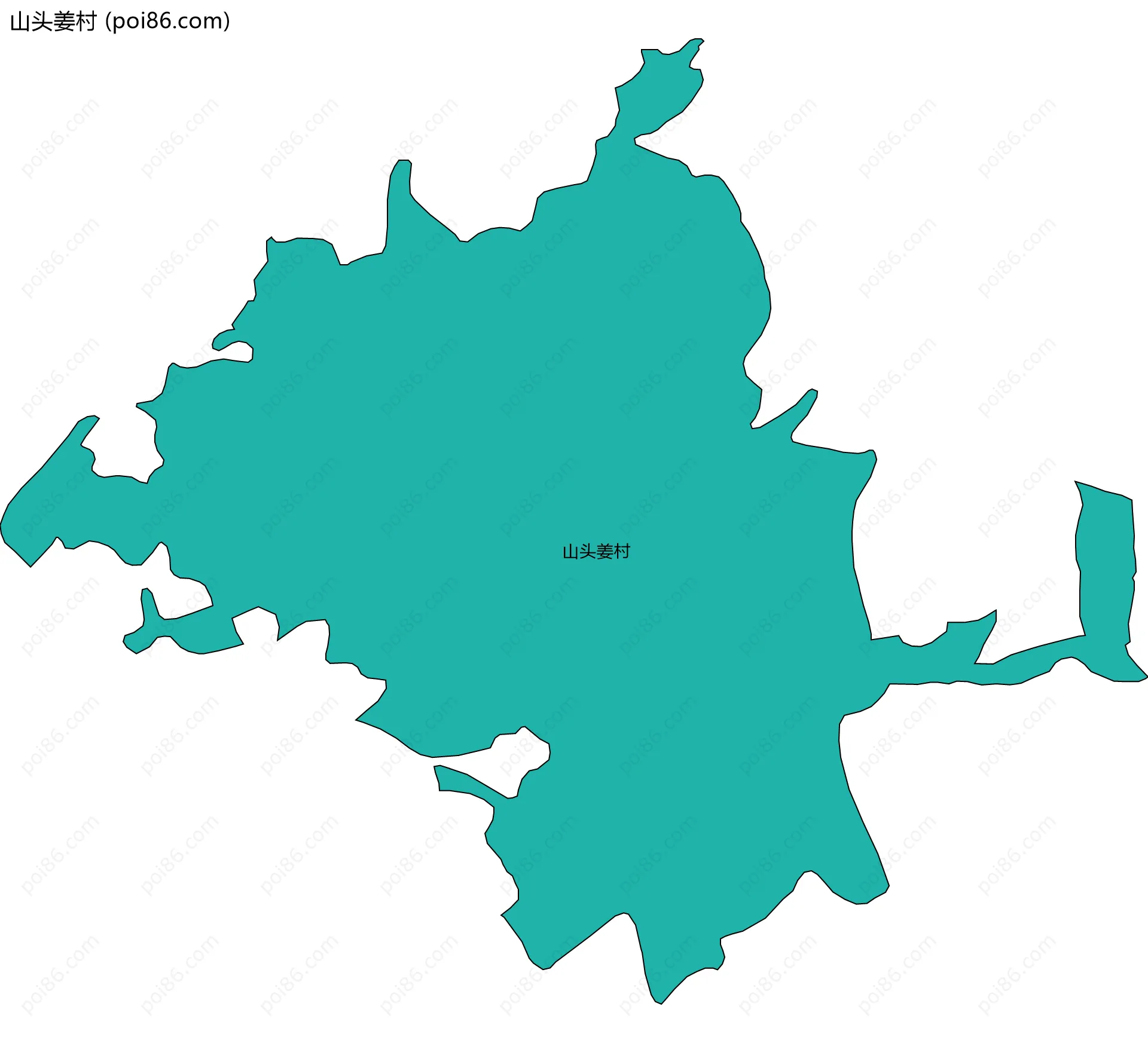 山头姜村边界地图