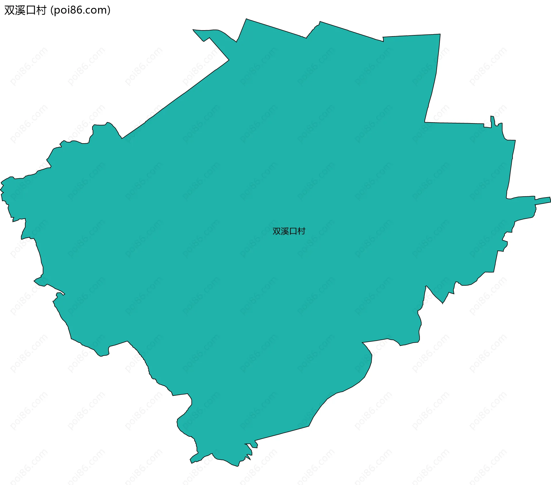 双溪口村边界地图