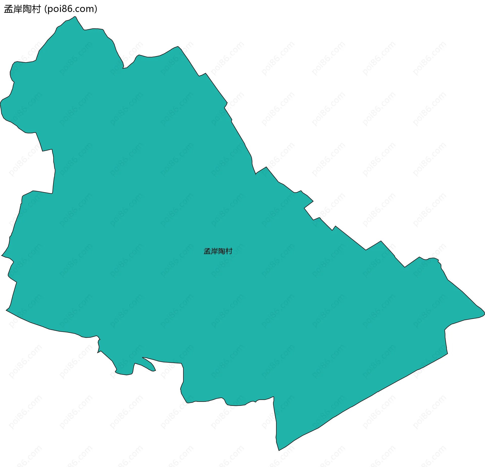 孟岸陶村边界地图