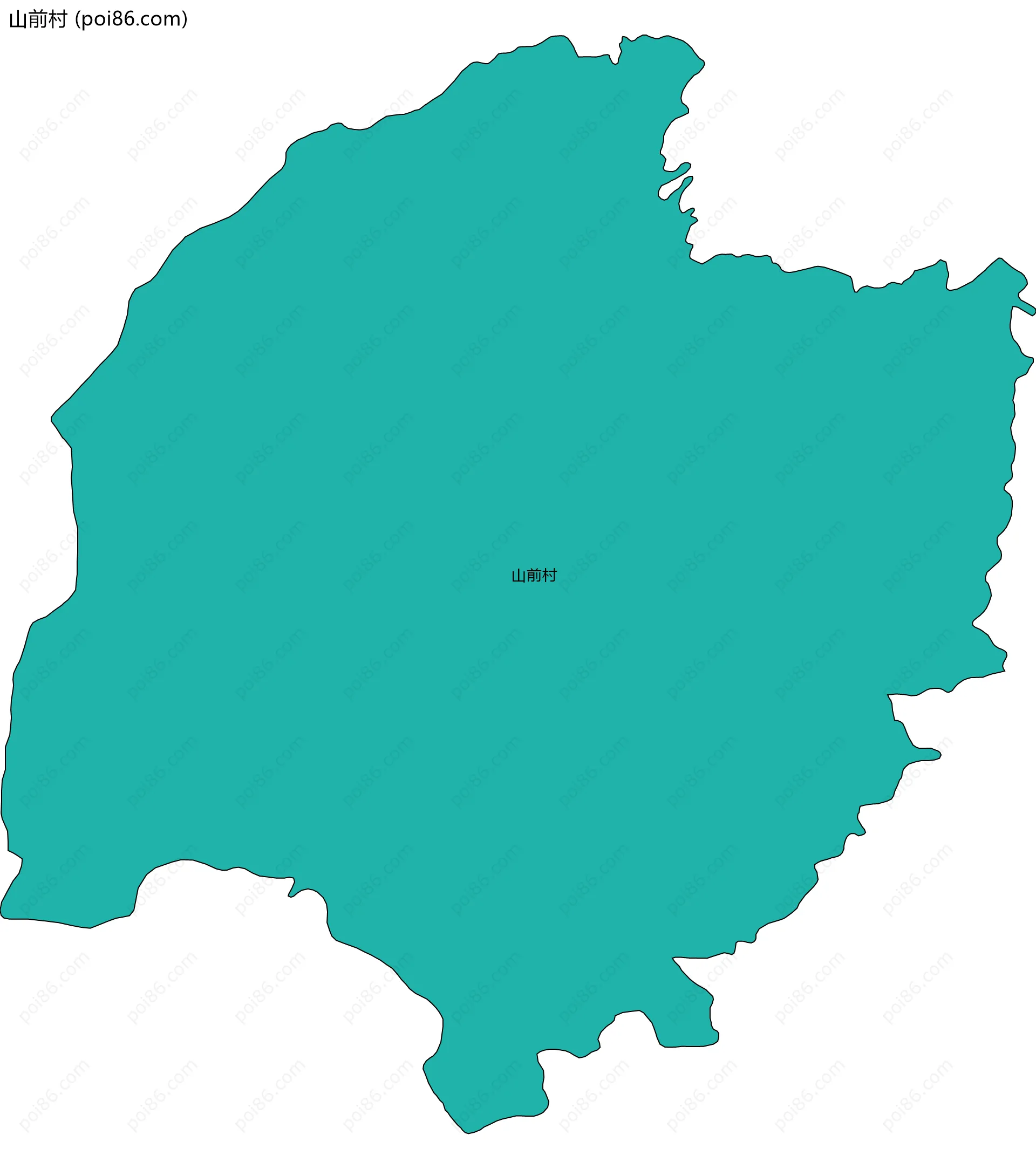 山前村边界地图