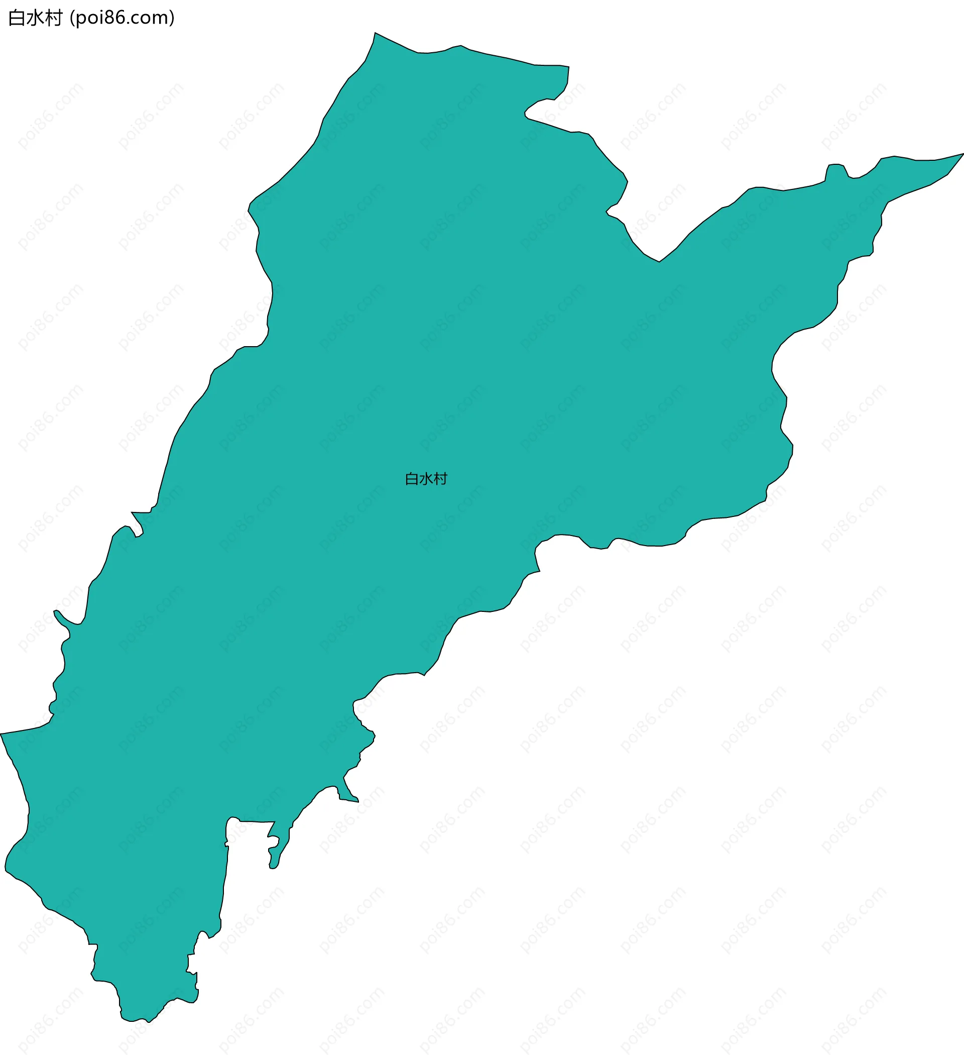 白水村边界地图