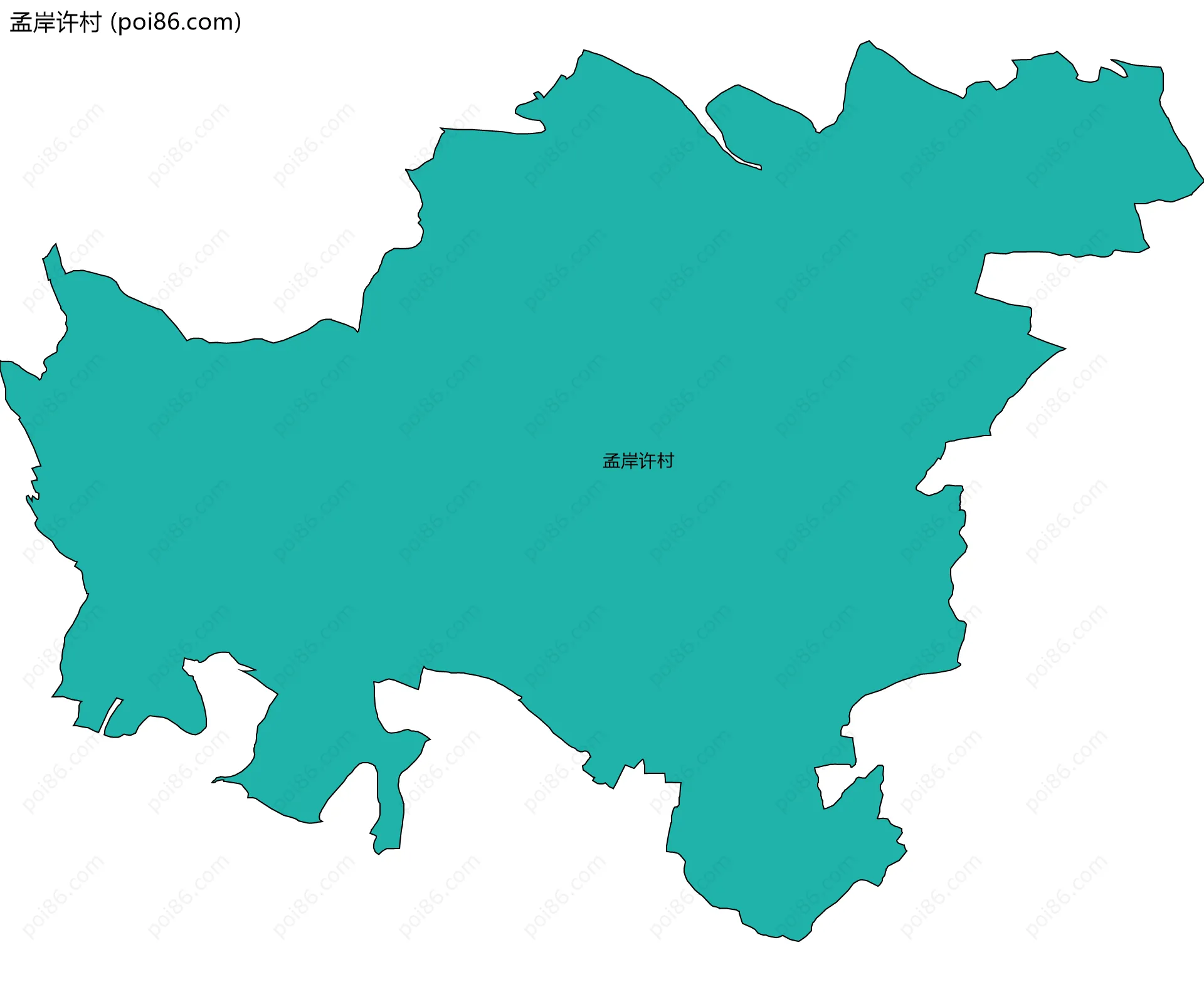 孟岸许村边界地图