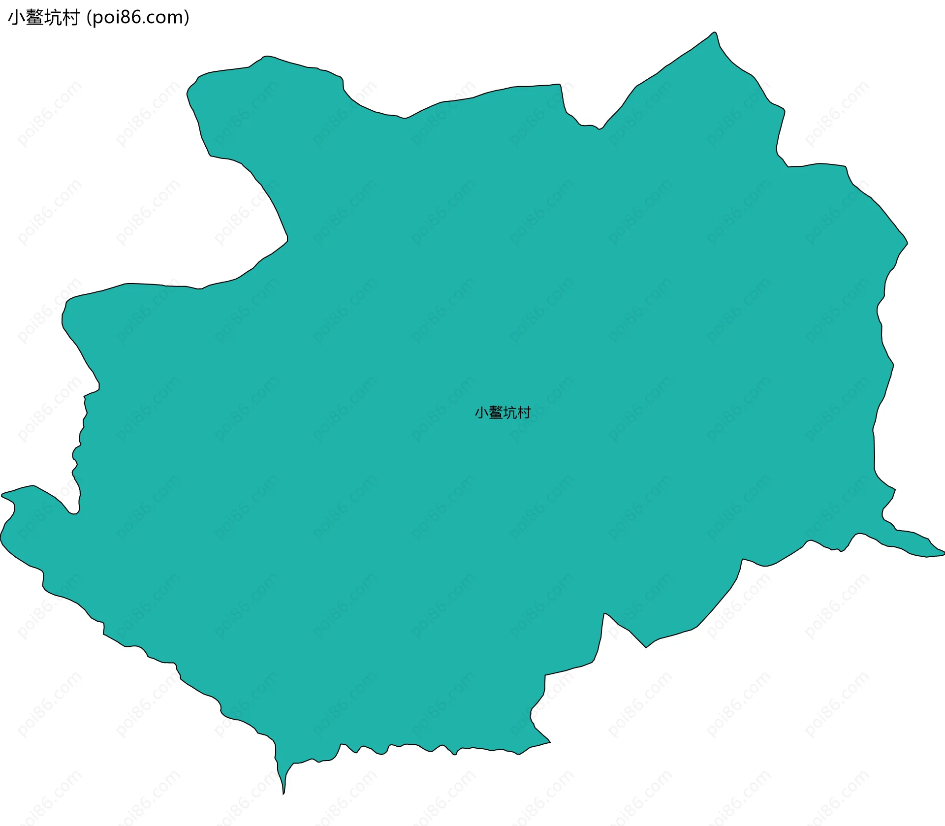 小鳌坑村边界地图