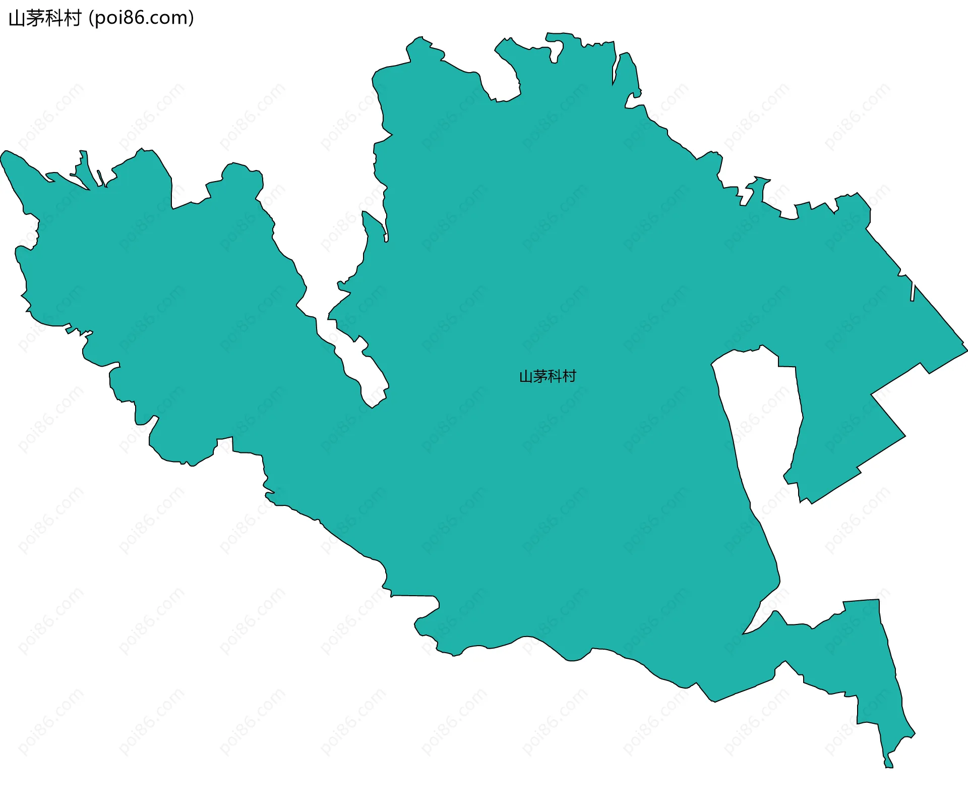 山茅科村边界地图