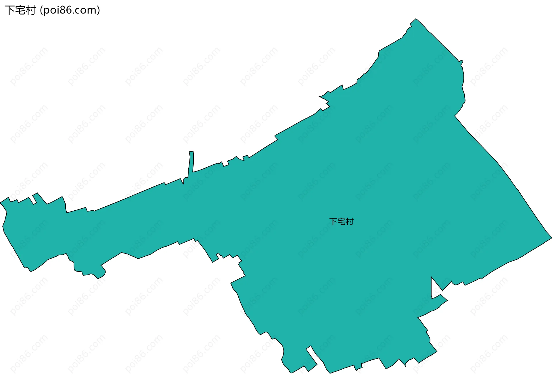 下宅村边界地图