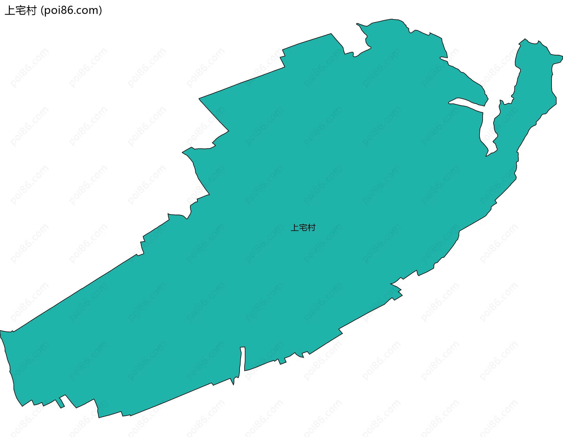 上宅村边界地图