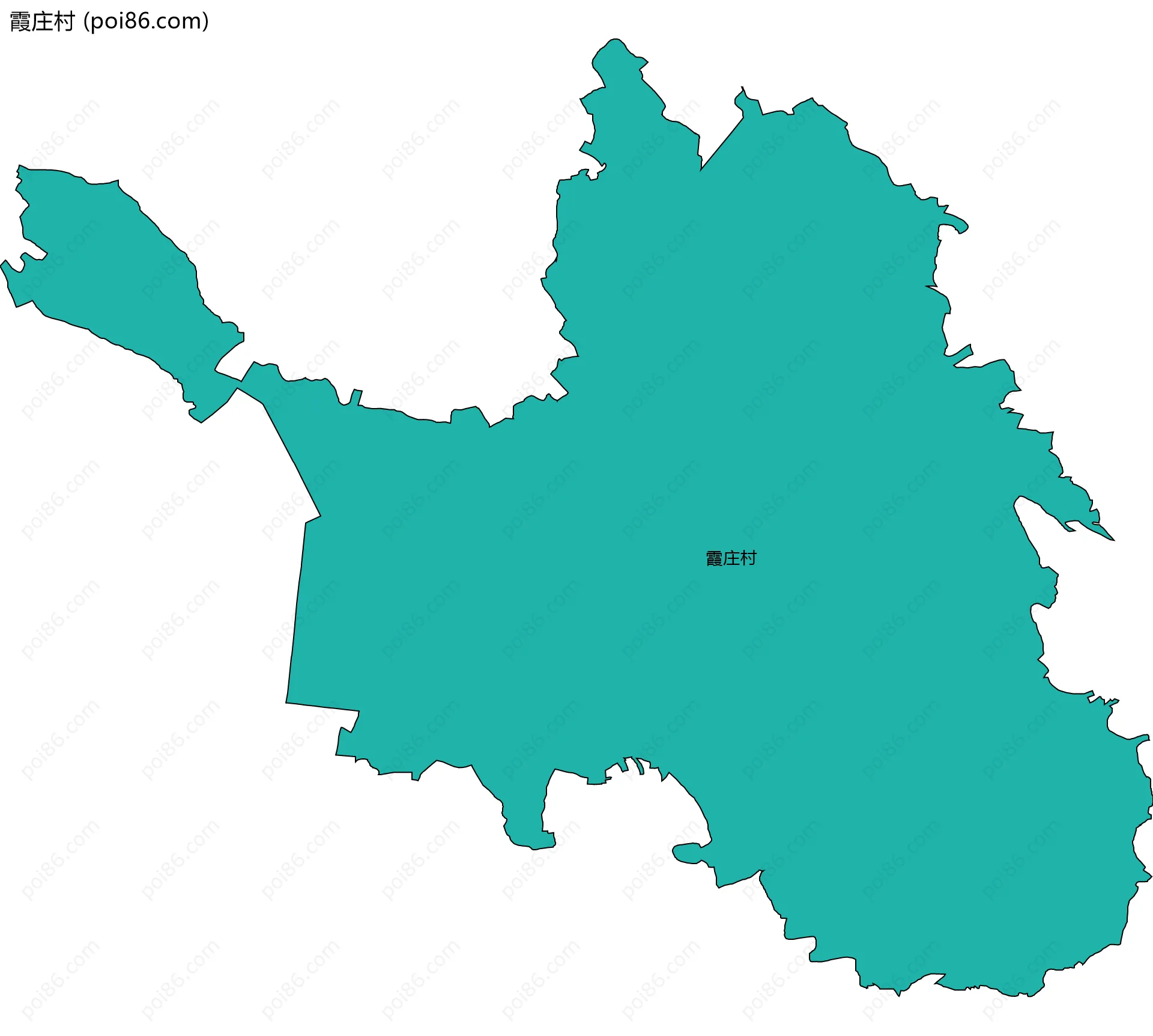 霞庄村边界地图