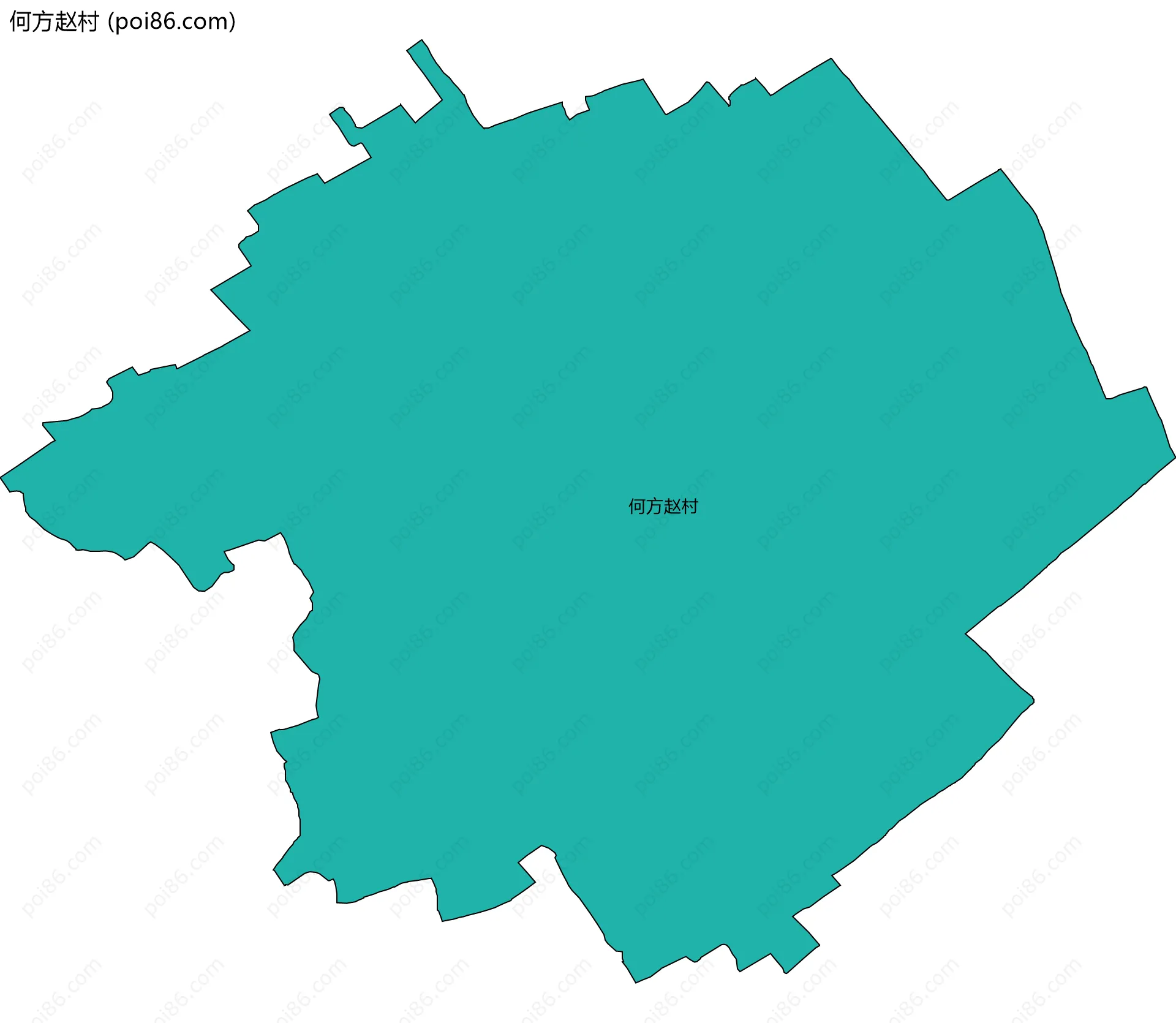 何方赵村边界地图