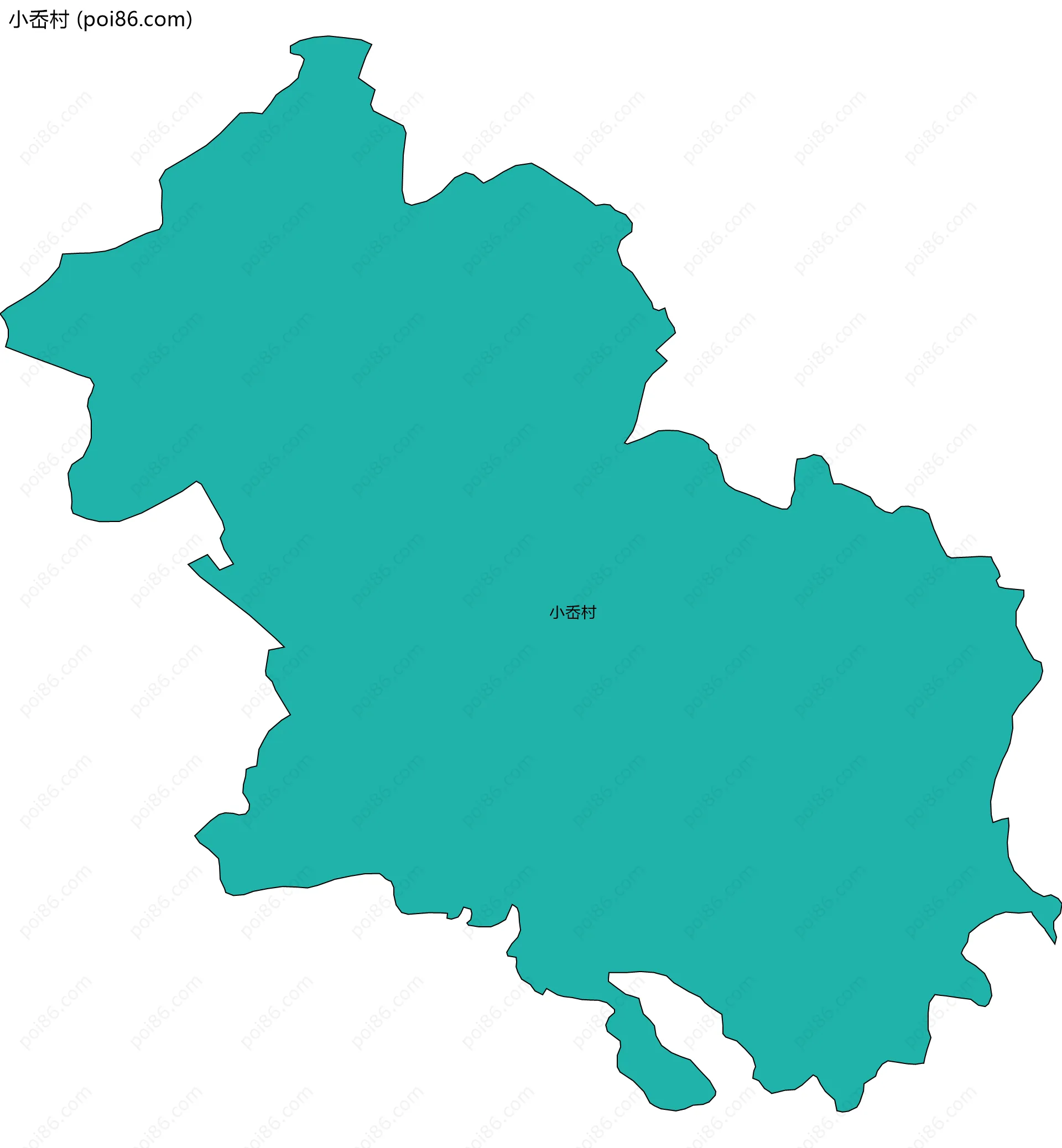 小岙村边界地图