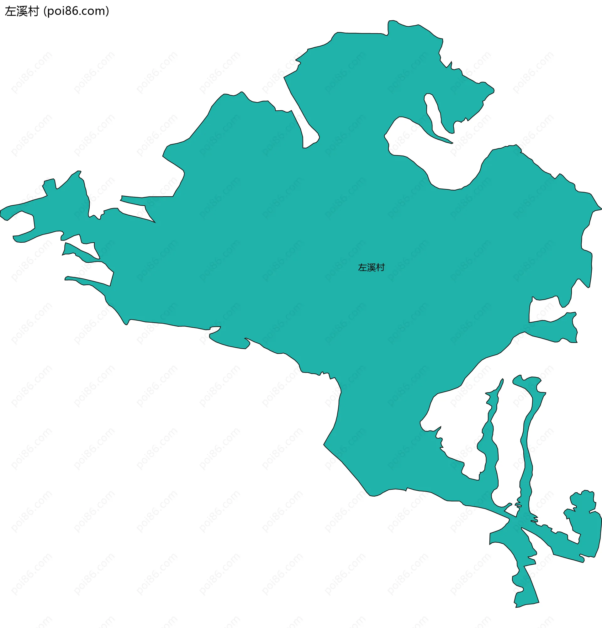 左溪村边界地图