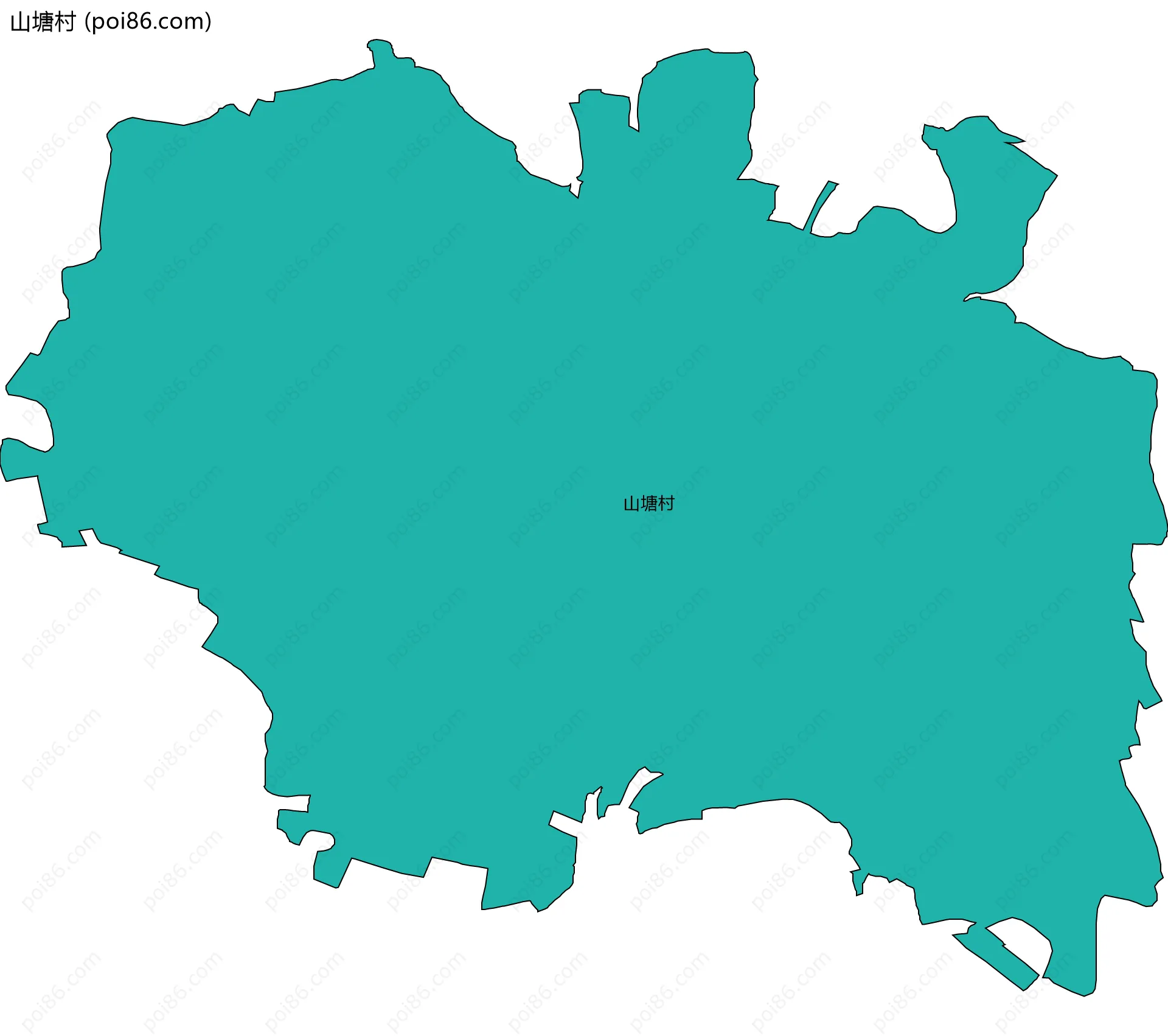 山塘村边界地图