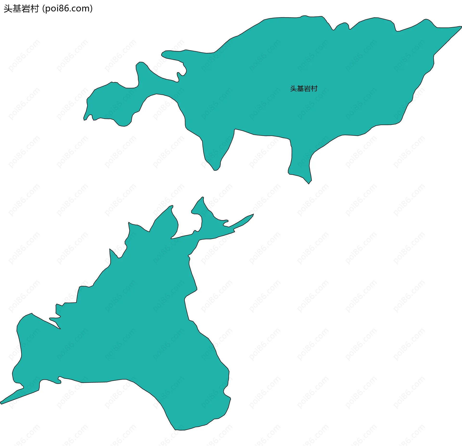 头基岩村边界地图