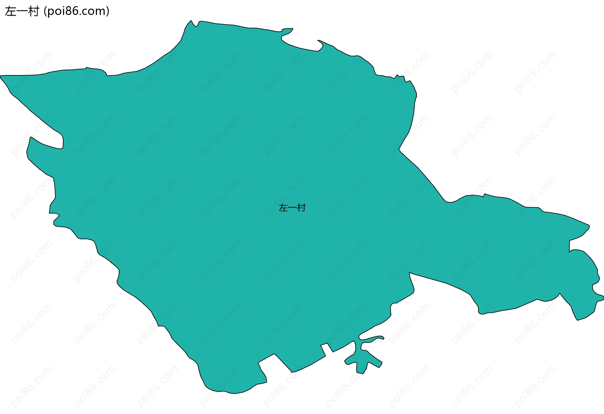 左一村边界地图