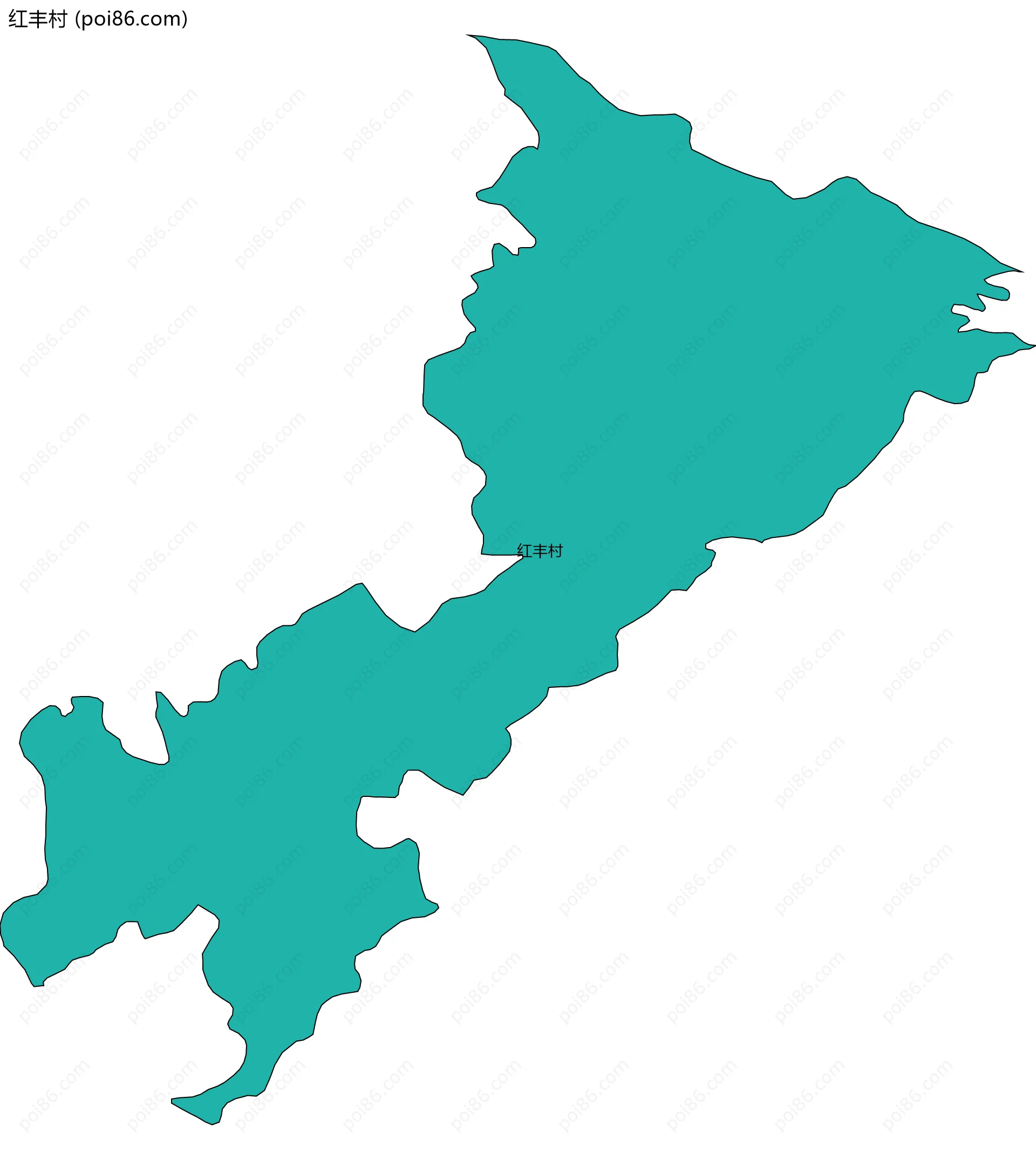 红丰村边界地图