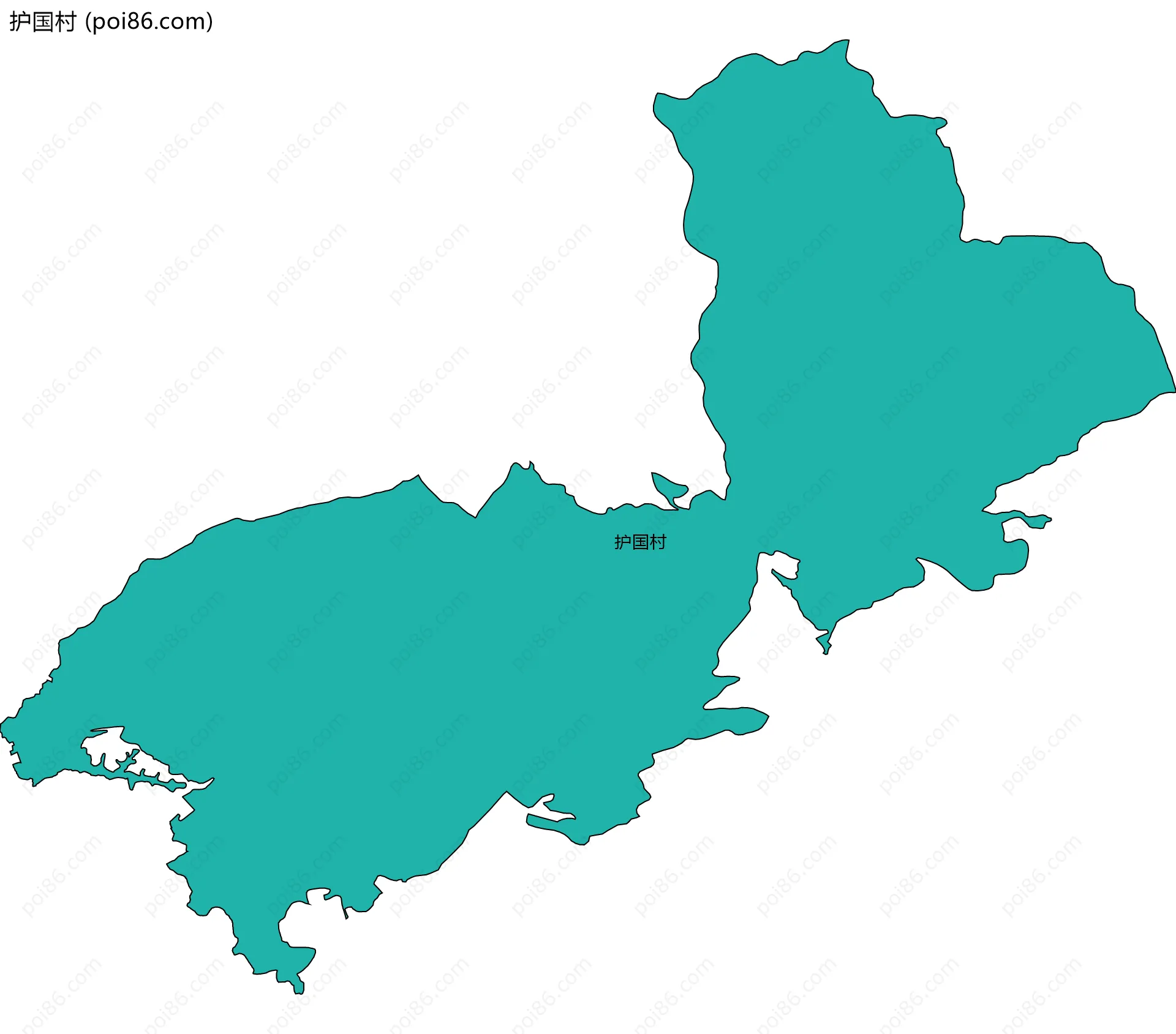 护国村边界地图