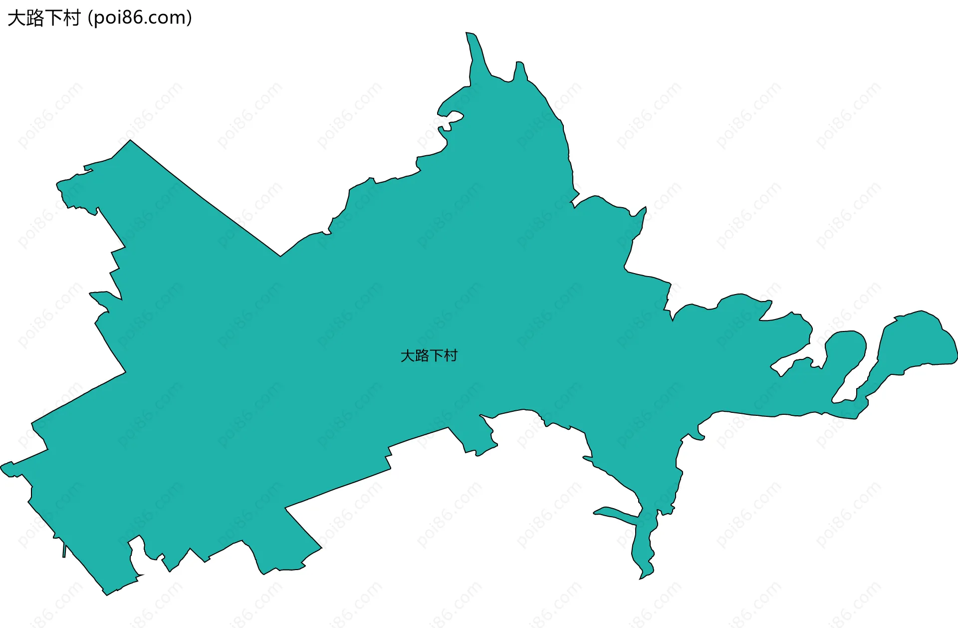 大路下村边界地图