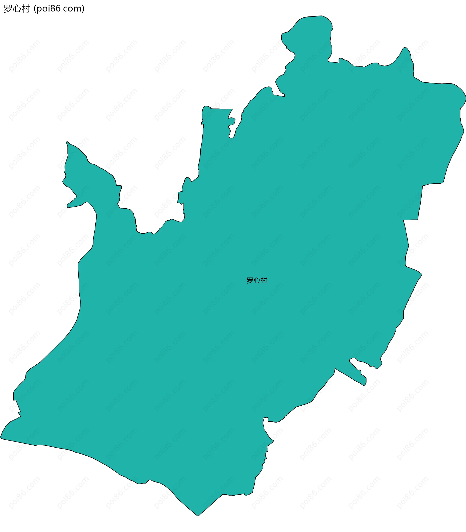罗心村边界地图