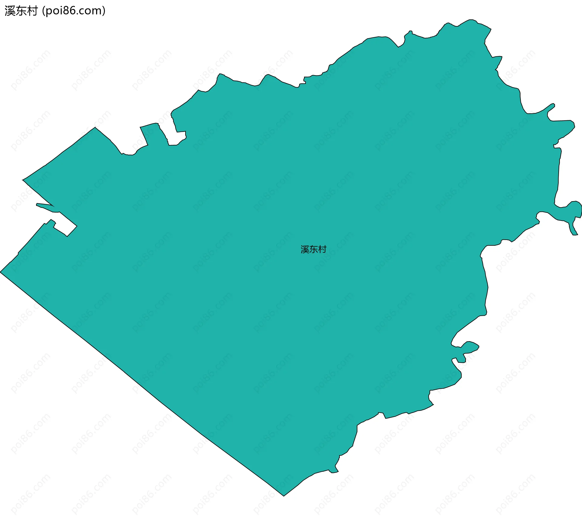 溪东村边界地图