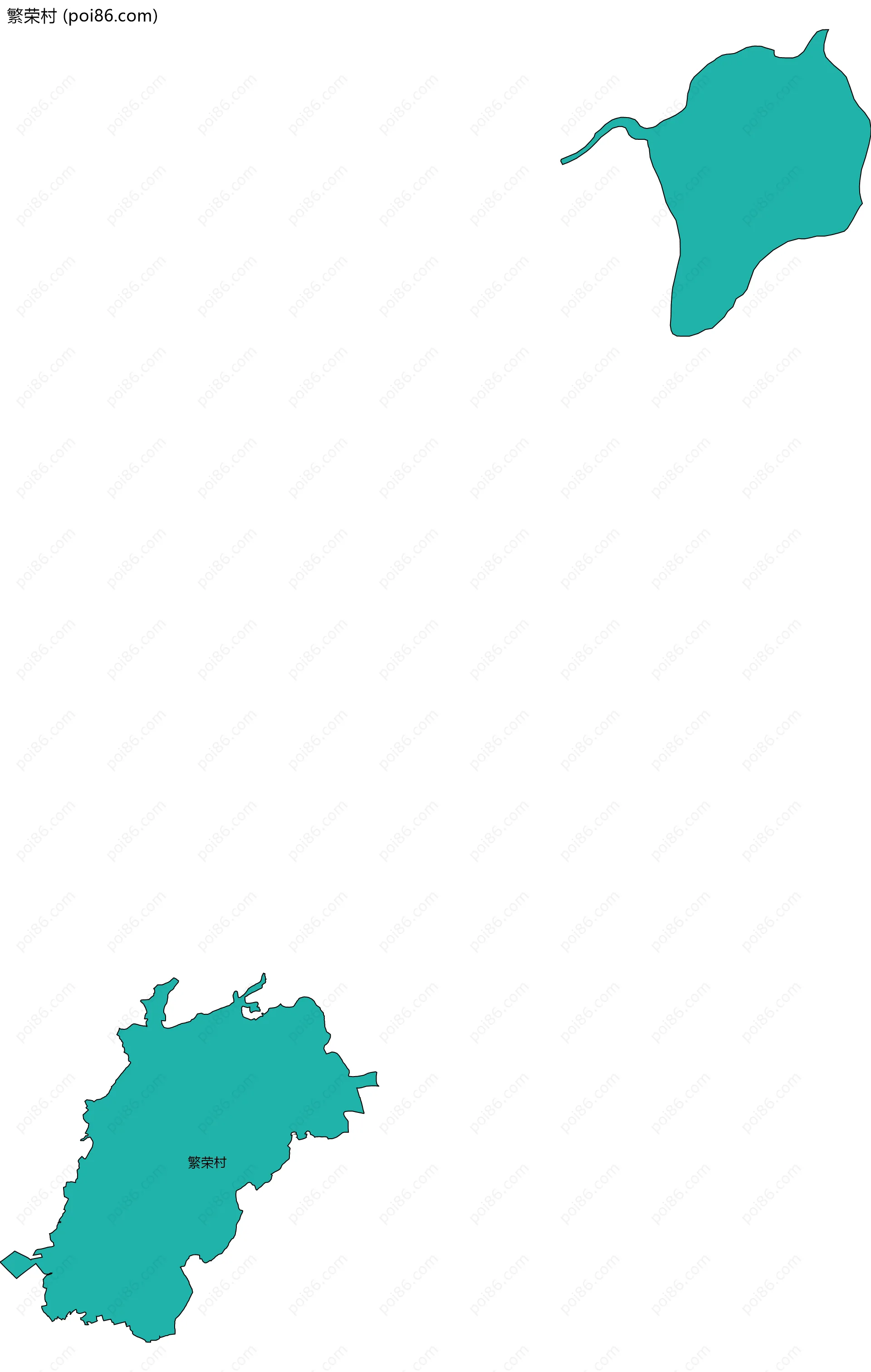 繁荣村边界地图