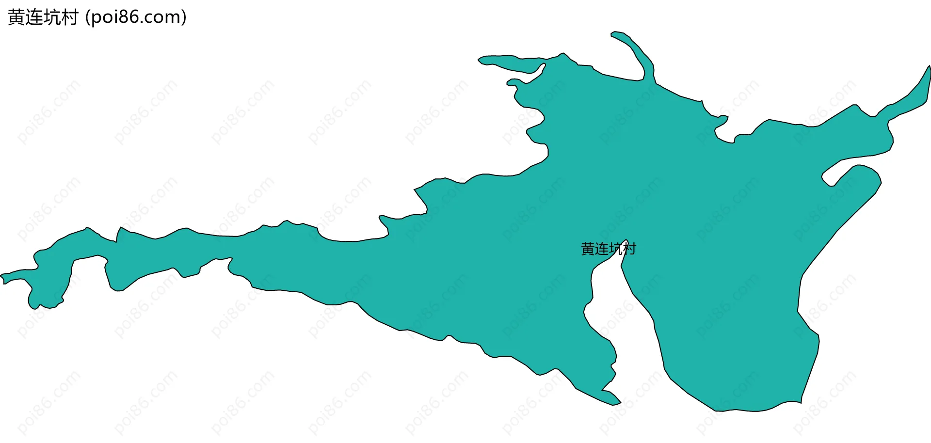 黄连坑村边界地图