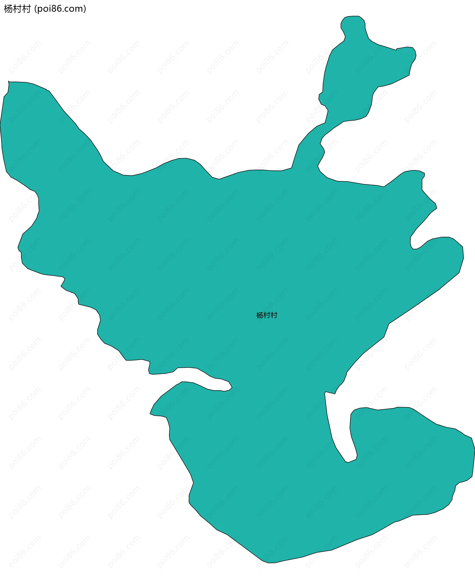 杨村村边界地图