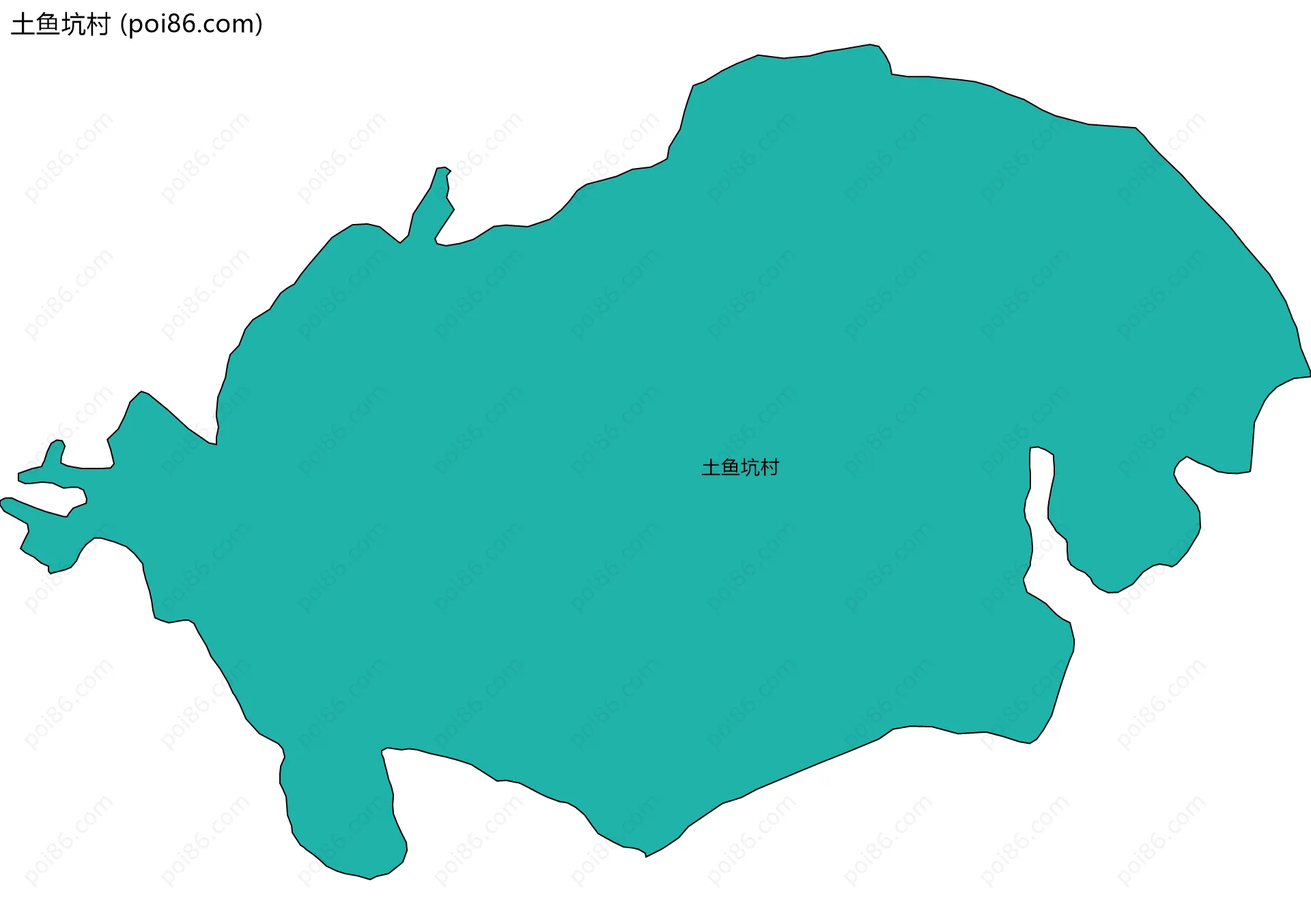 土鱼坑村边界地图