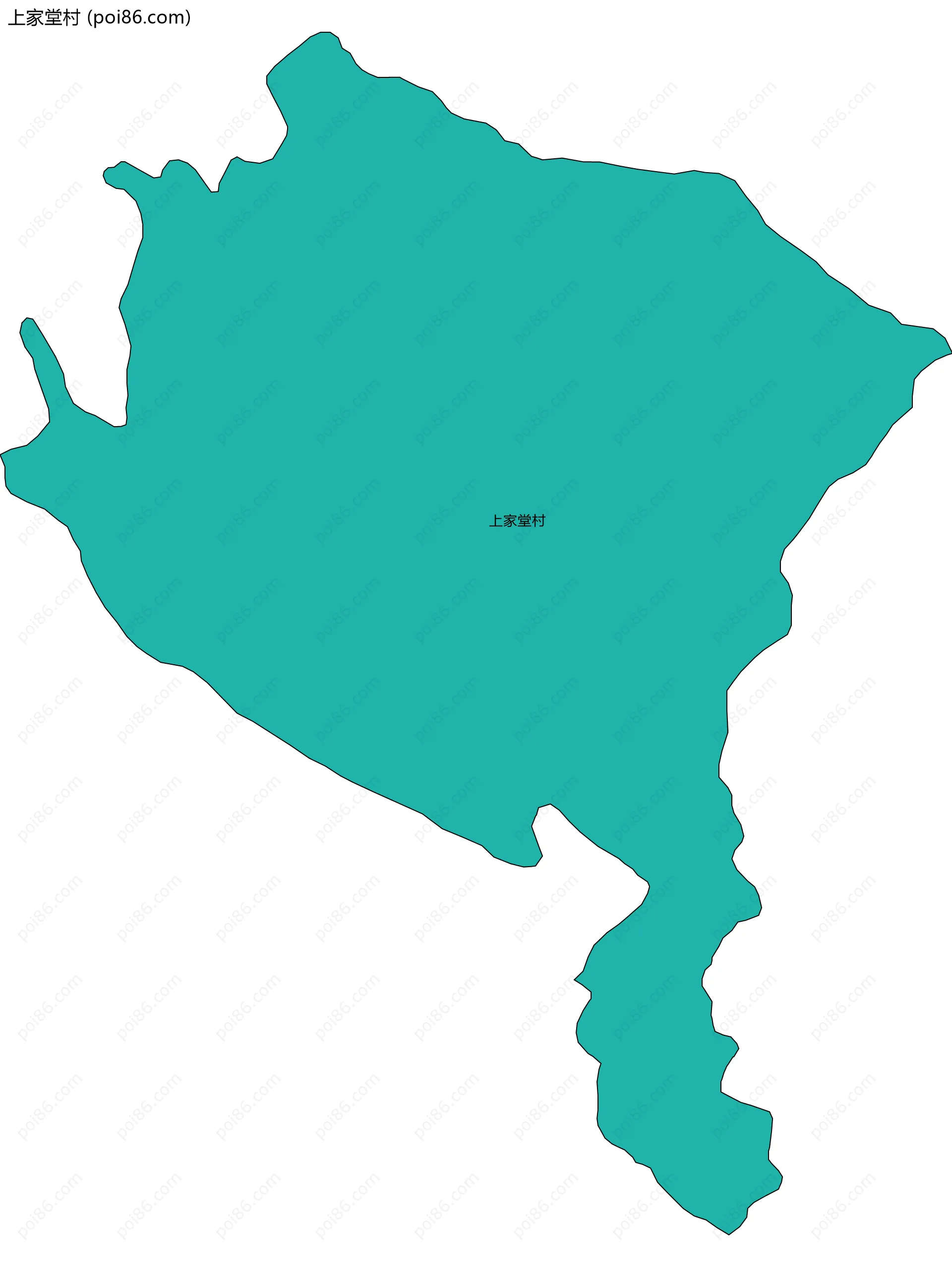 上家堂村边界地图