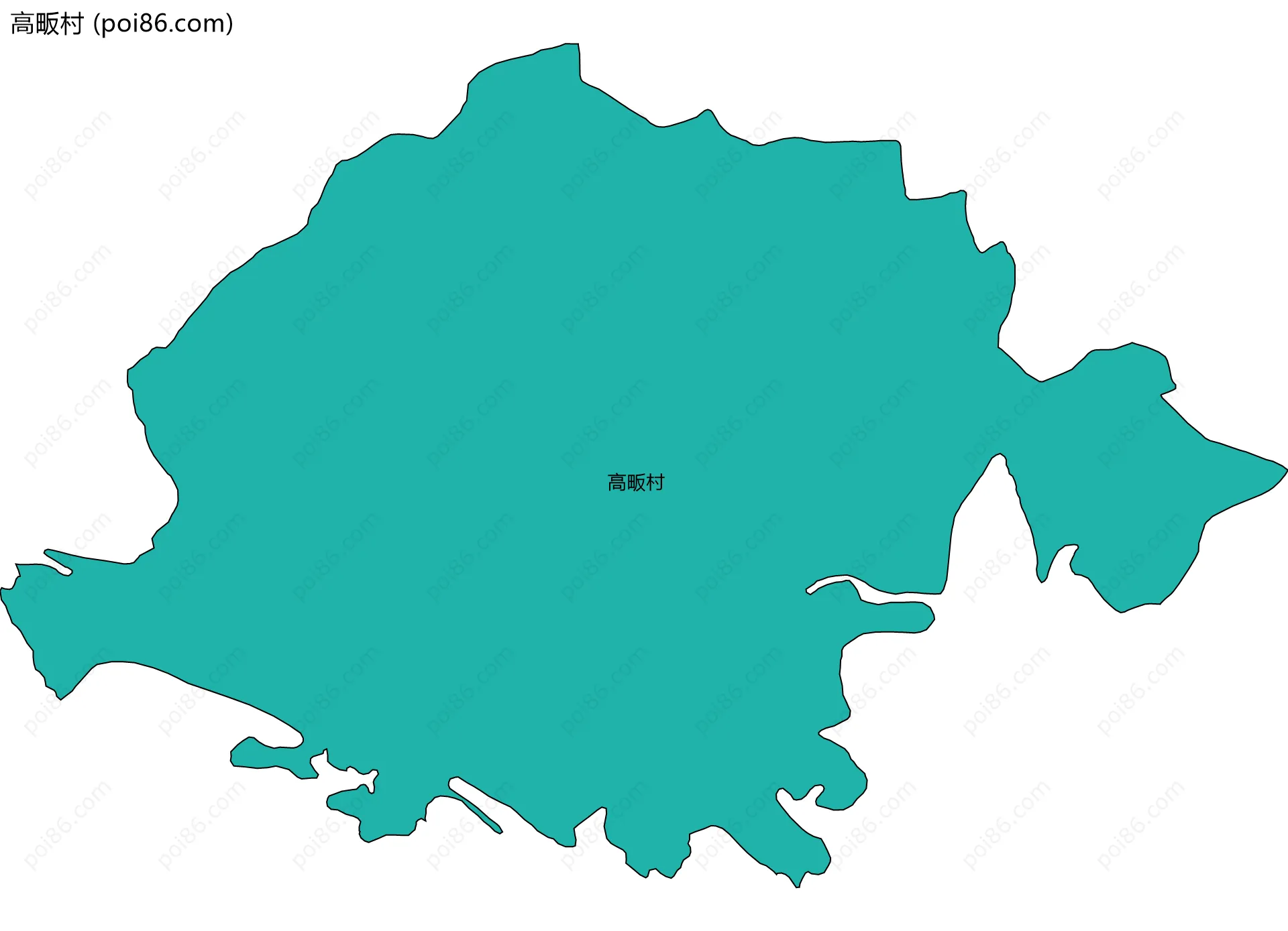 高畈村边界地图