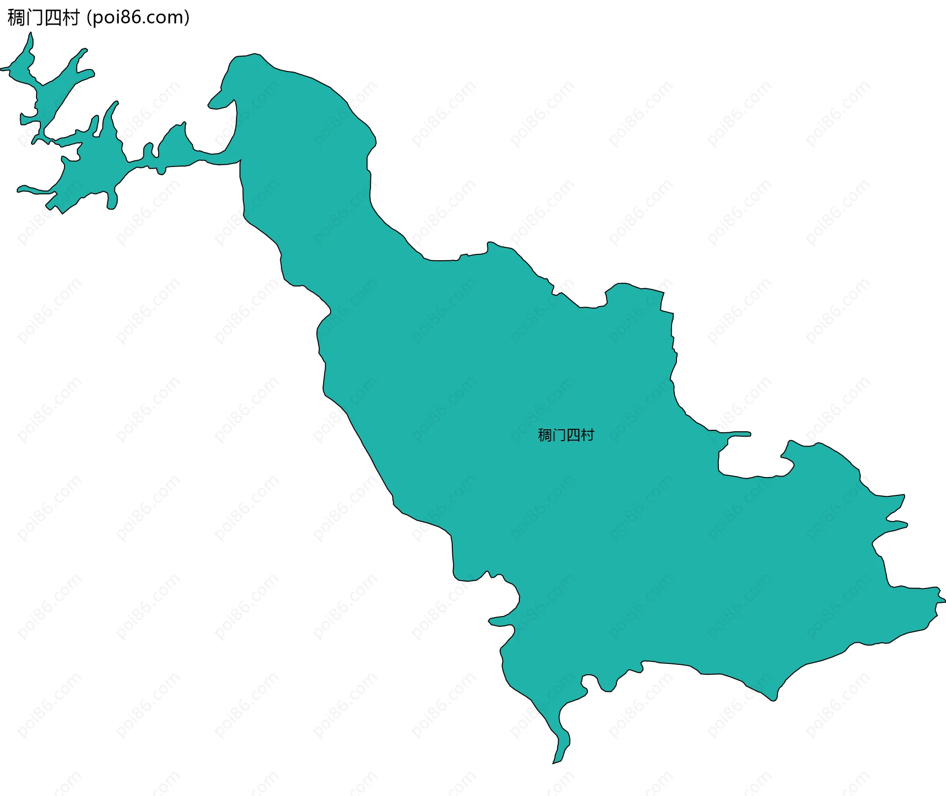 稠门四村边界地图