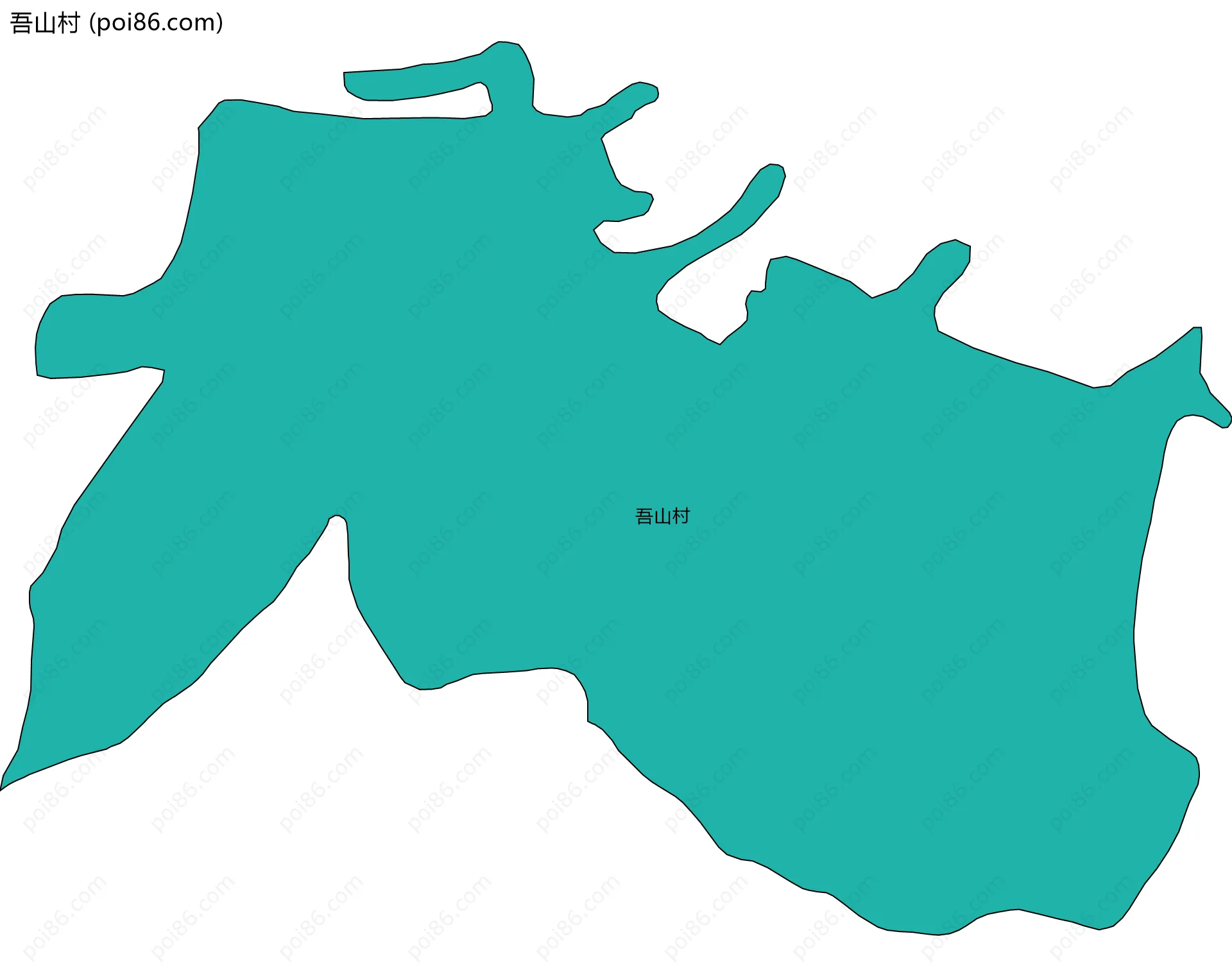 吾山村边界地图