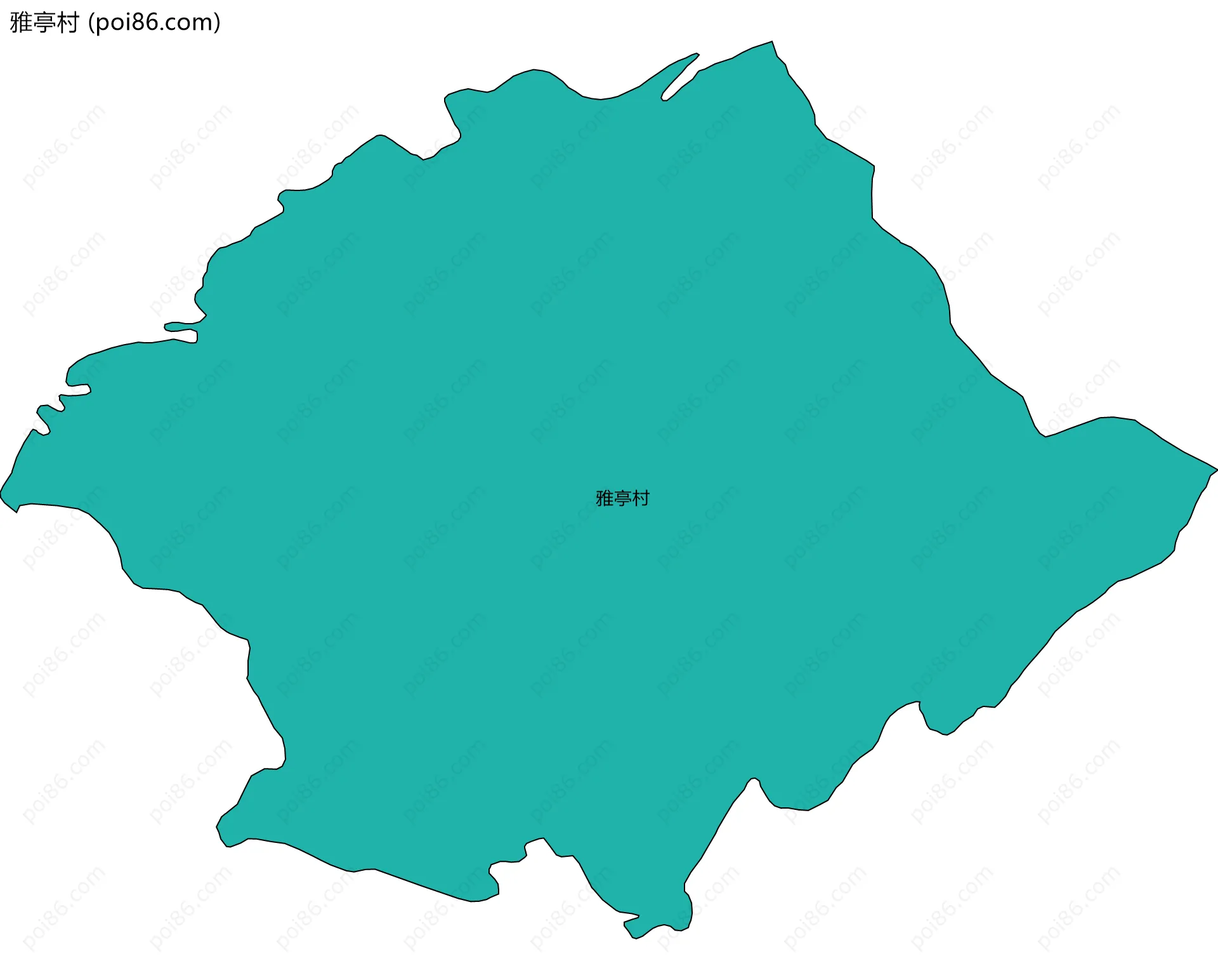 雅亭村边界地图