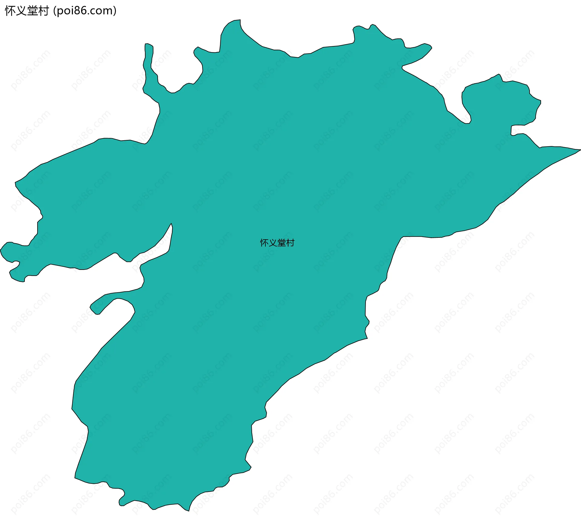 怀义堂村边界地图