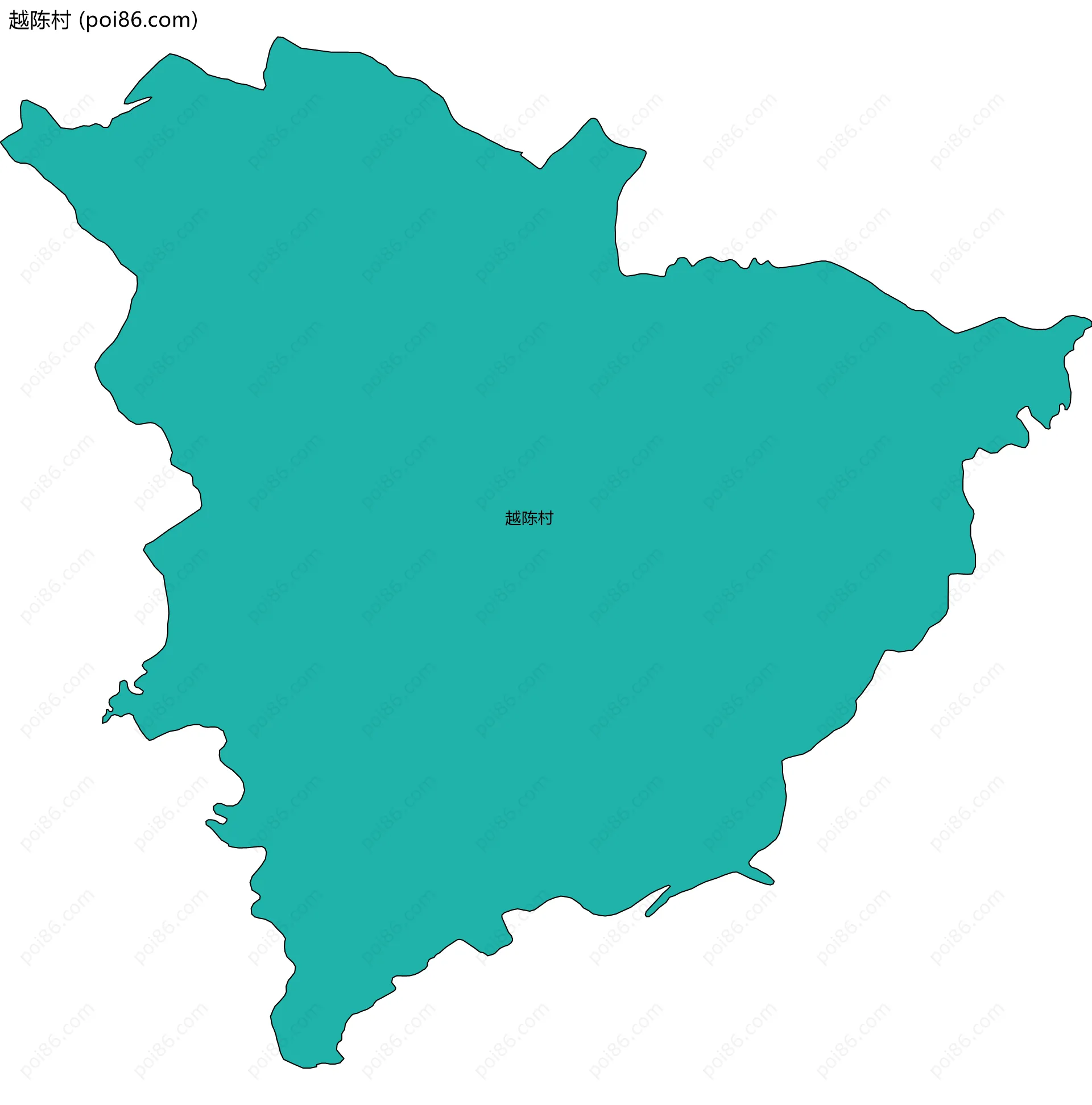越陈村边界地图