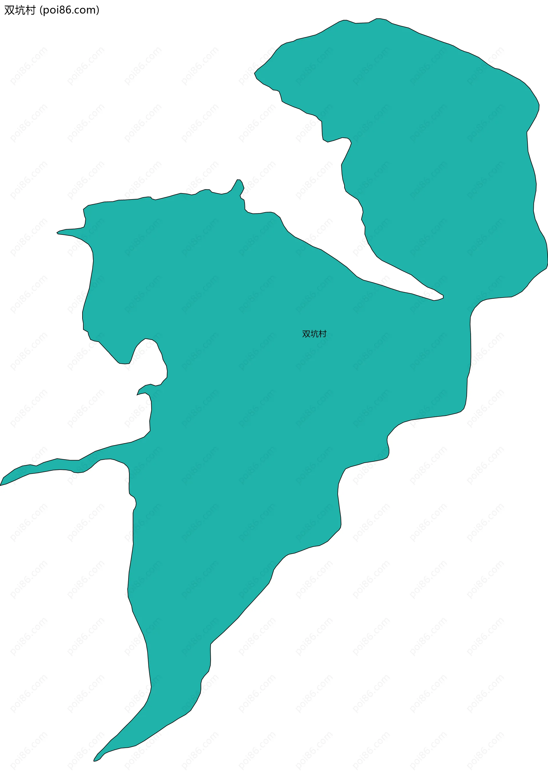 双坑村边界地图