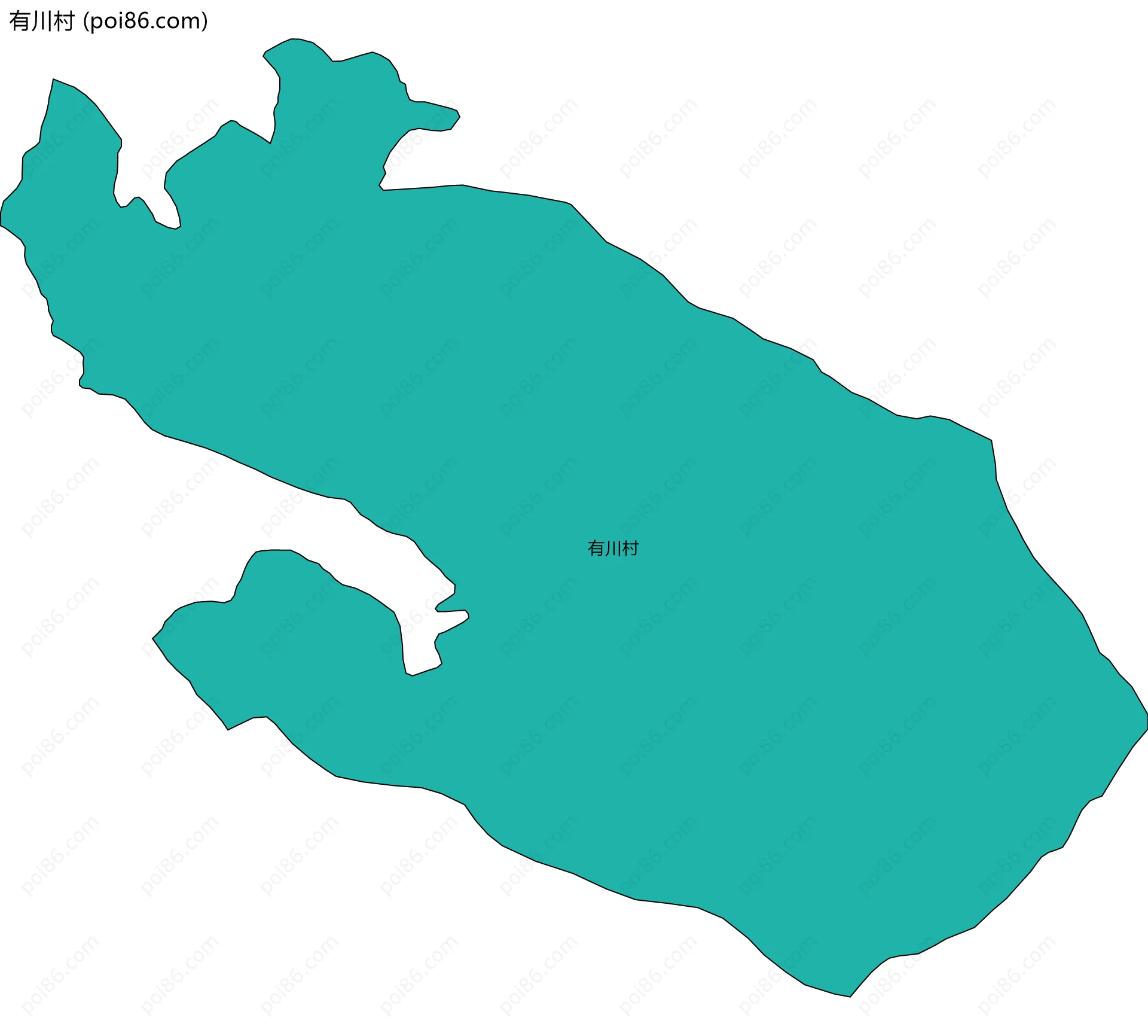 有川村边界地图