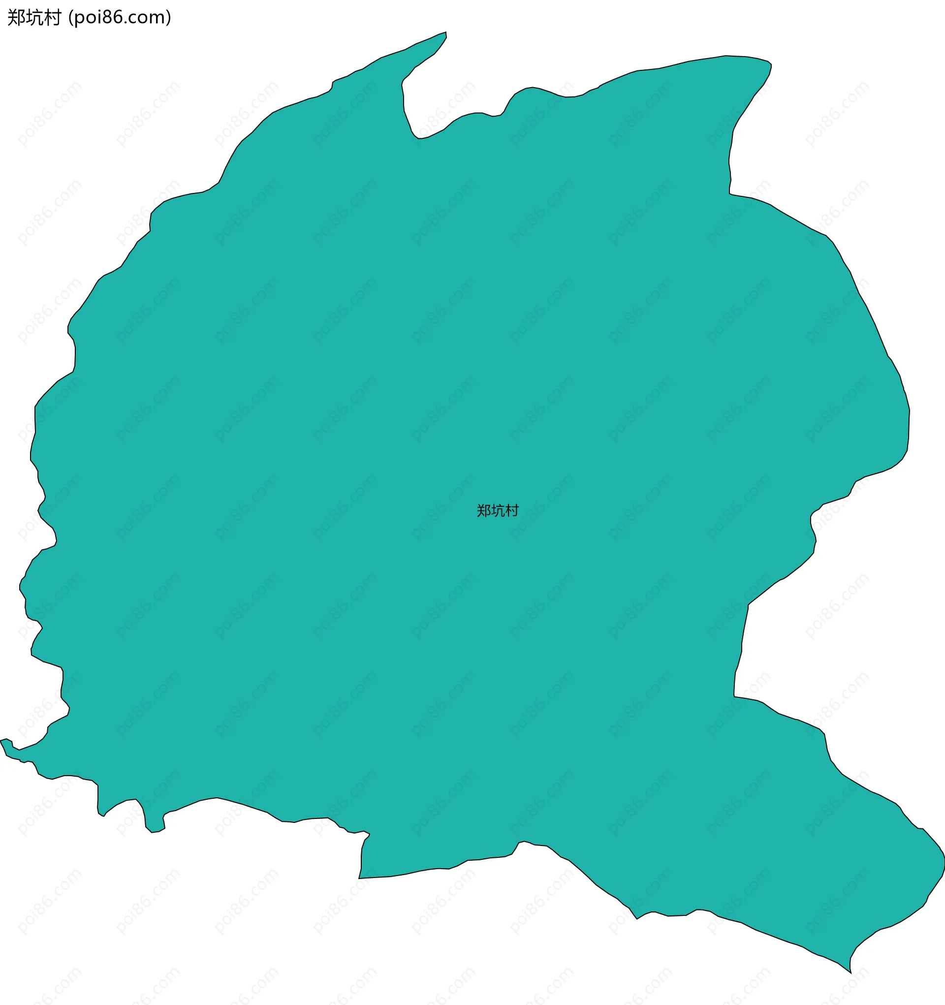 郑坑村边界地图
